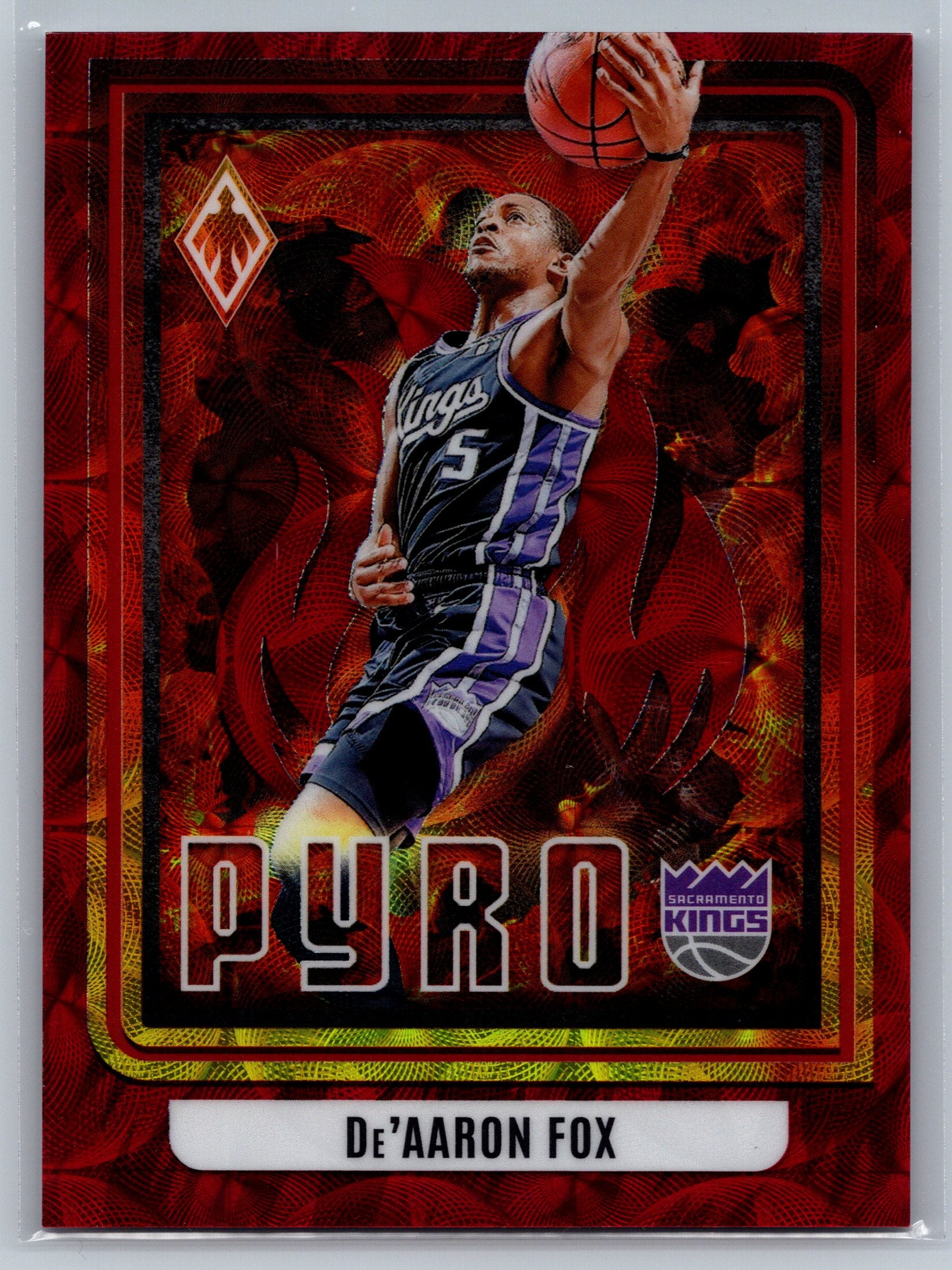 2023 Panini Phoenix De'Aaron Fox Pyro International Red /75 #10