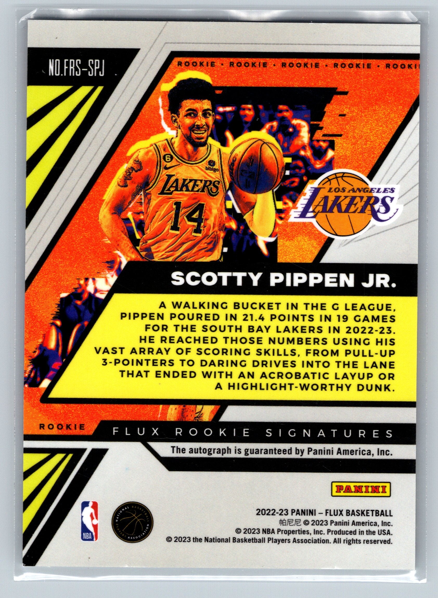 2022 Panini Flux Scotty Pippen Jr. Rookie Autograph #FRS-SPJ