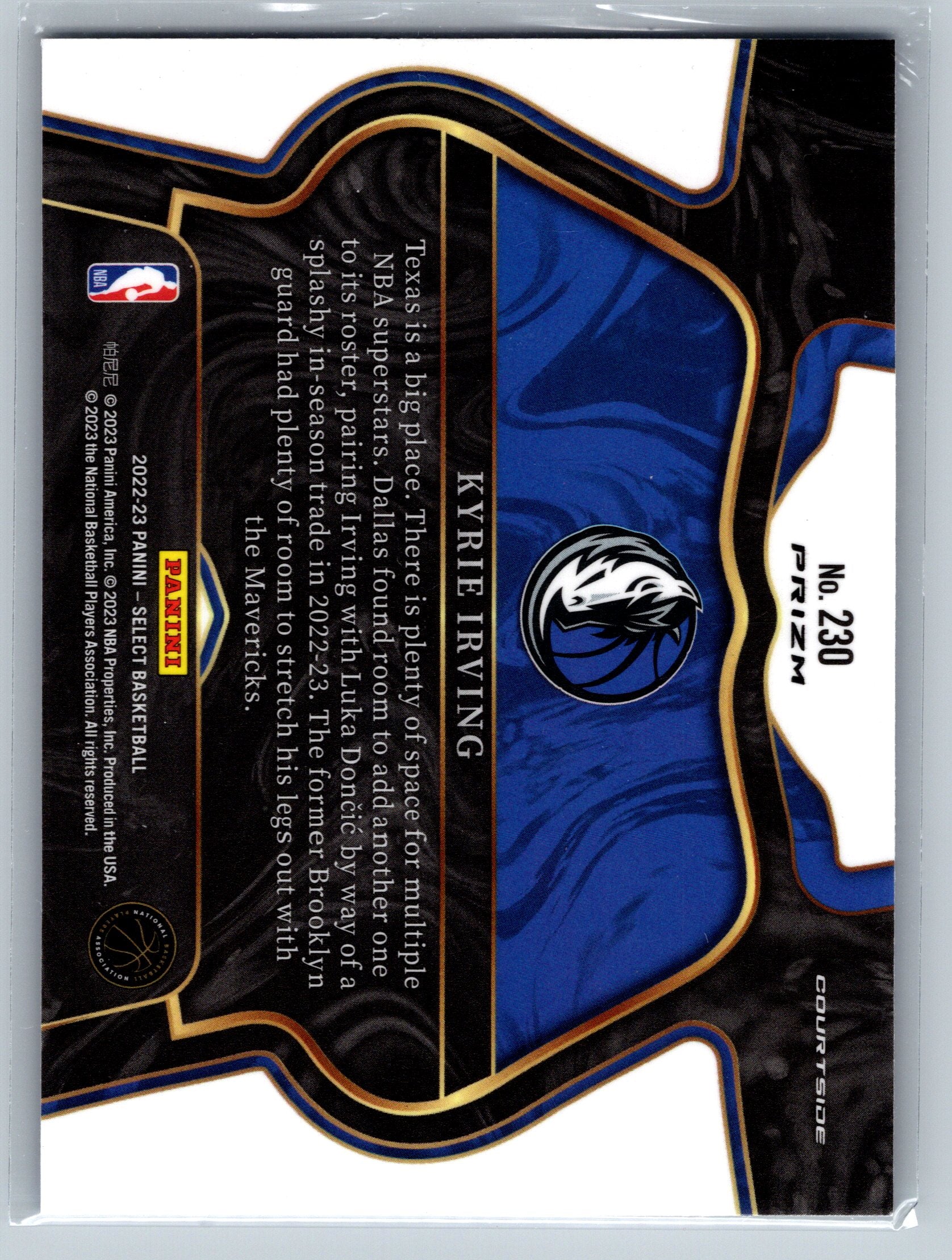 2022 Panini Select Kyrie Irving Blue Prizm Courtside Level #230