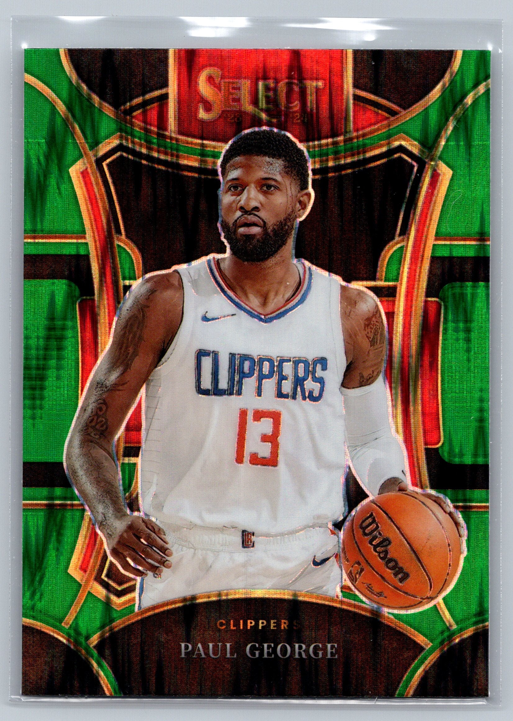 2023 Panini Select Paul George Green Mezzanine Level #387