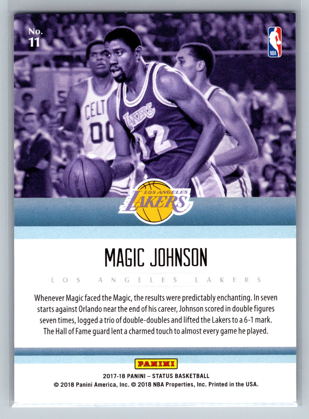 2017 Panini Status Magic Johnson /149 #11