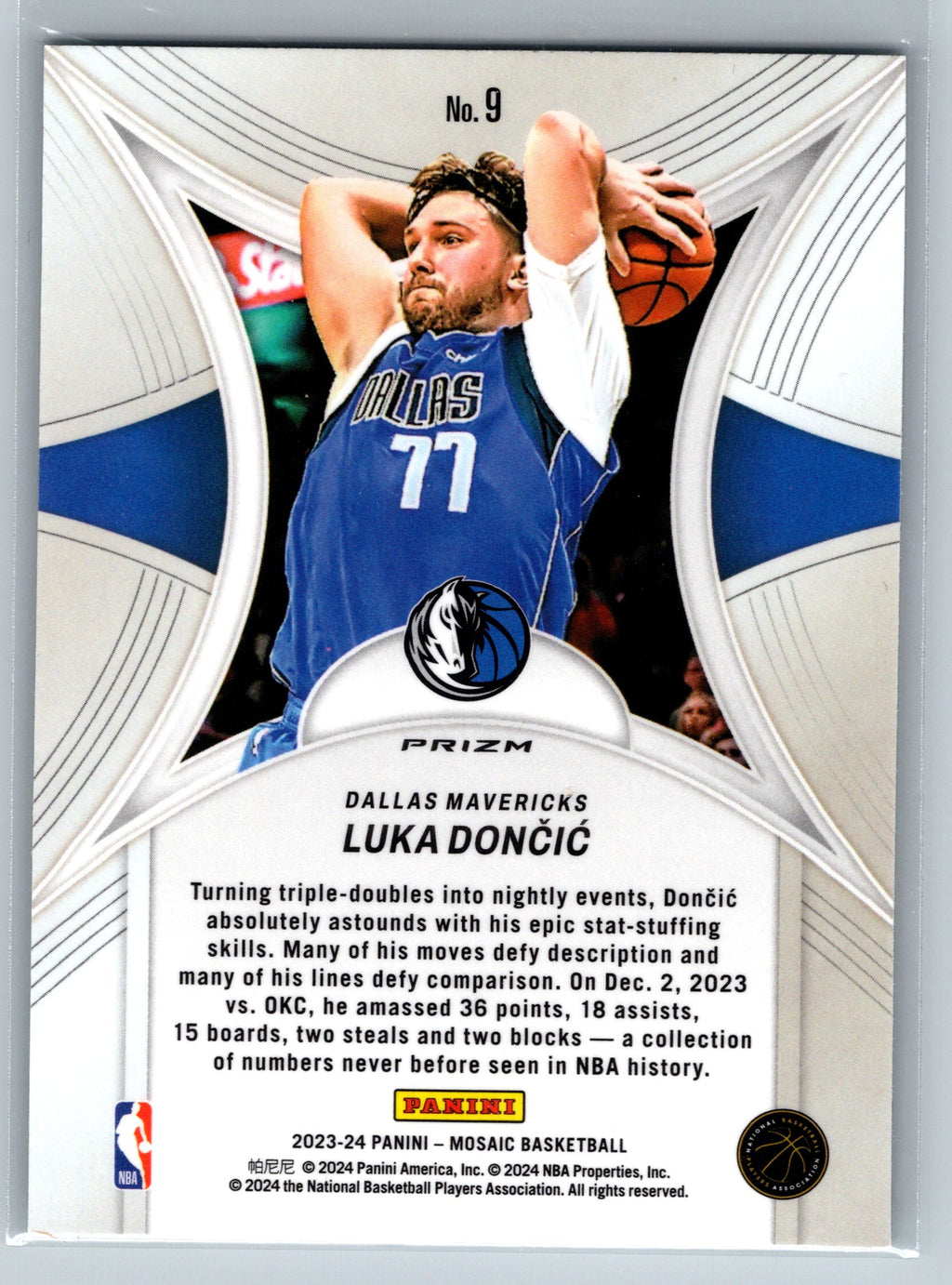 2023 Panini Mosaic Luka Doncic Green Epic Performers #9
