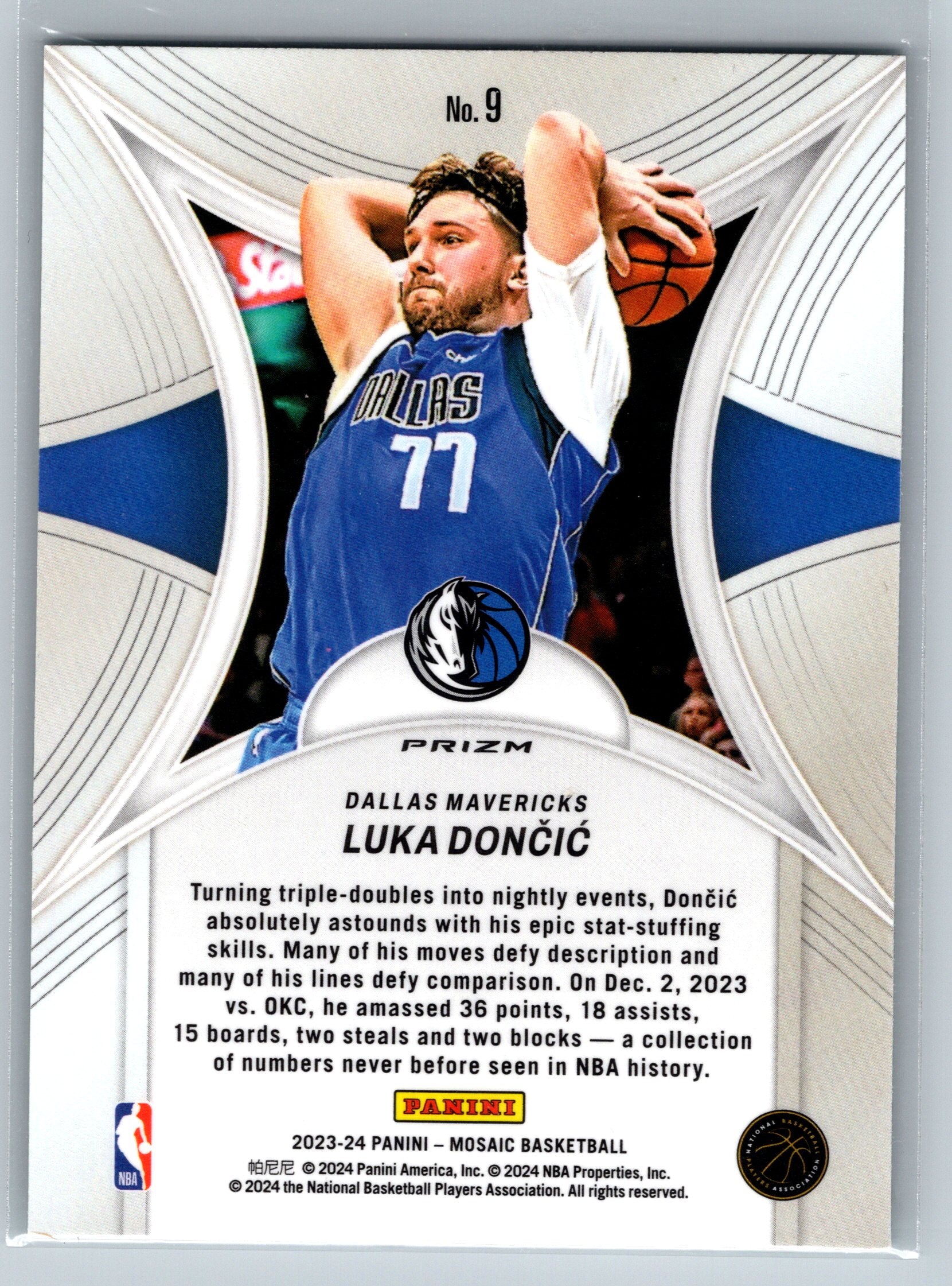 2023 Panini Mosaic Luka Doncic Green Epic Performers #9