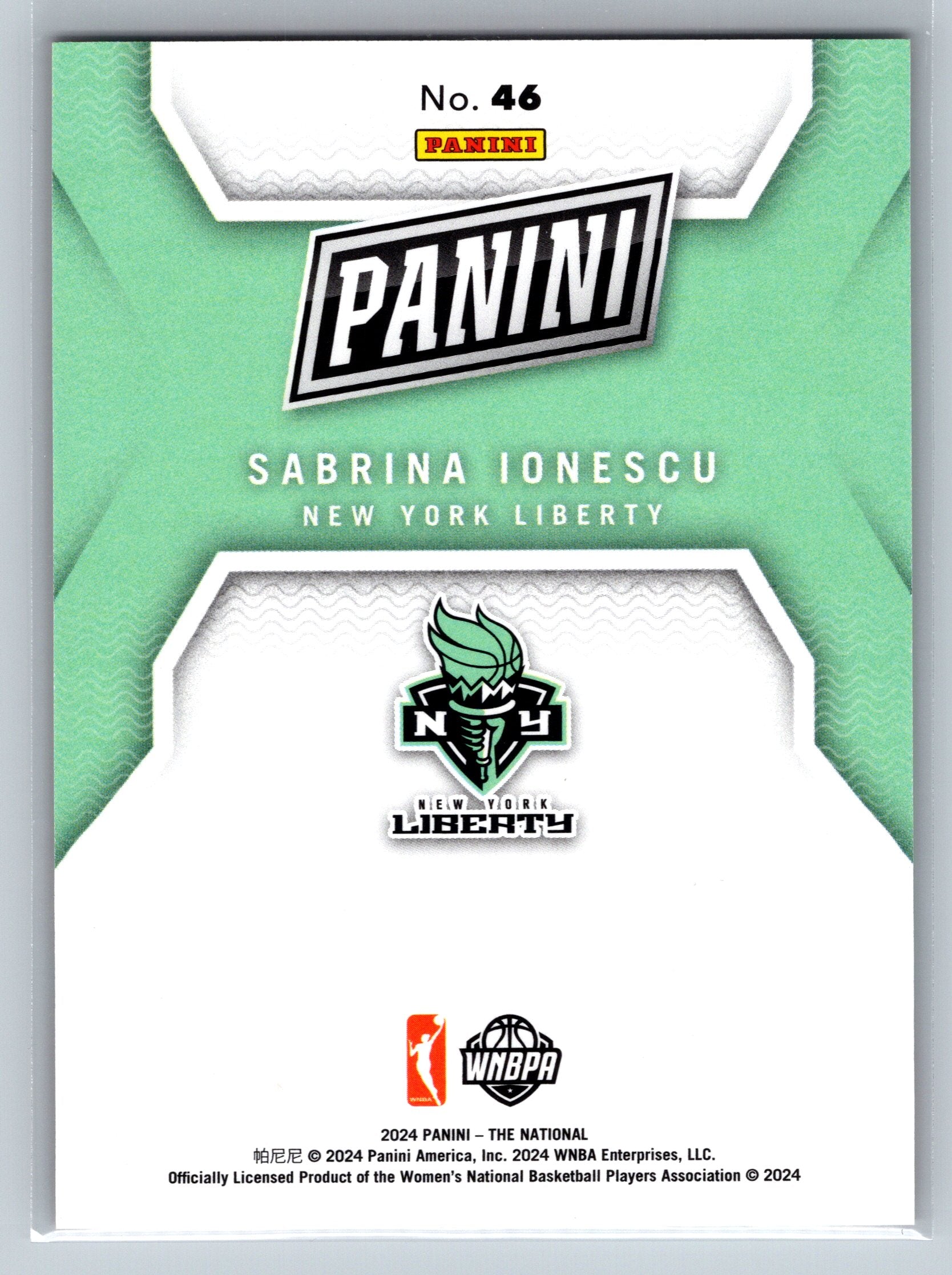 2024 Panini National Pack Sabrina Ionescu /199 #46