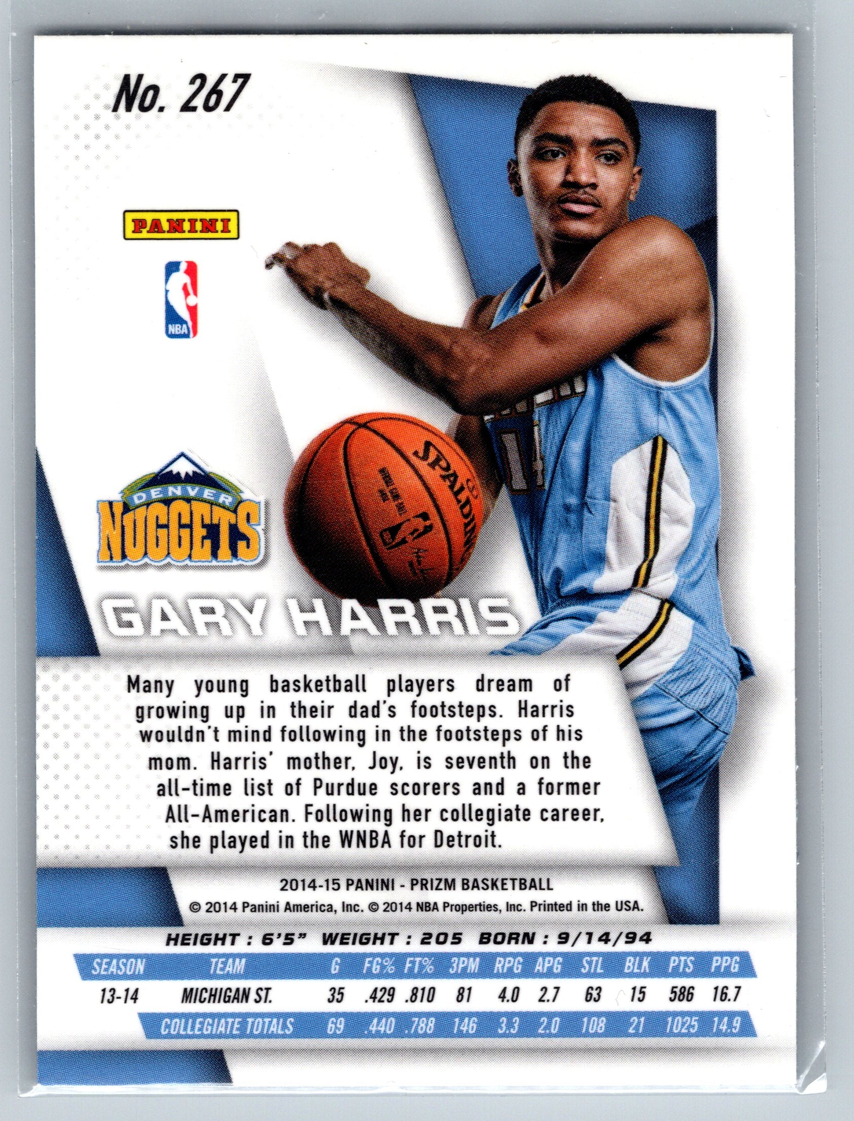 2014 Panini Prizm Gary Harris Rookie Card #267