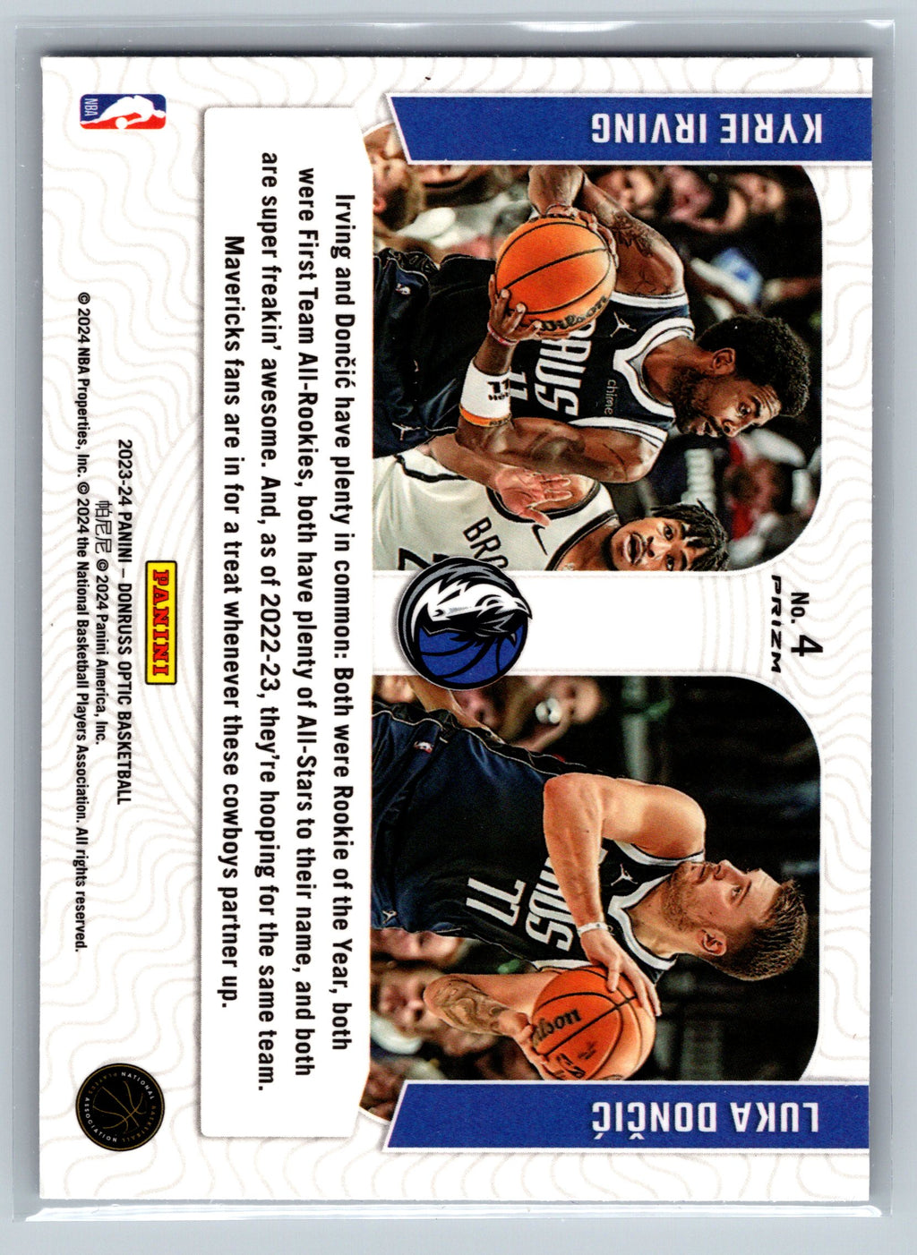 2023 Panini Optic Kyrie Irving Luka Doncic Purple Optical Illusions #4