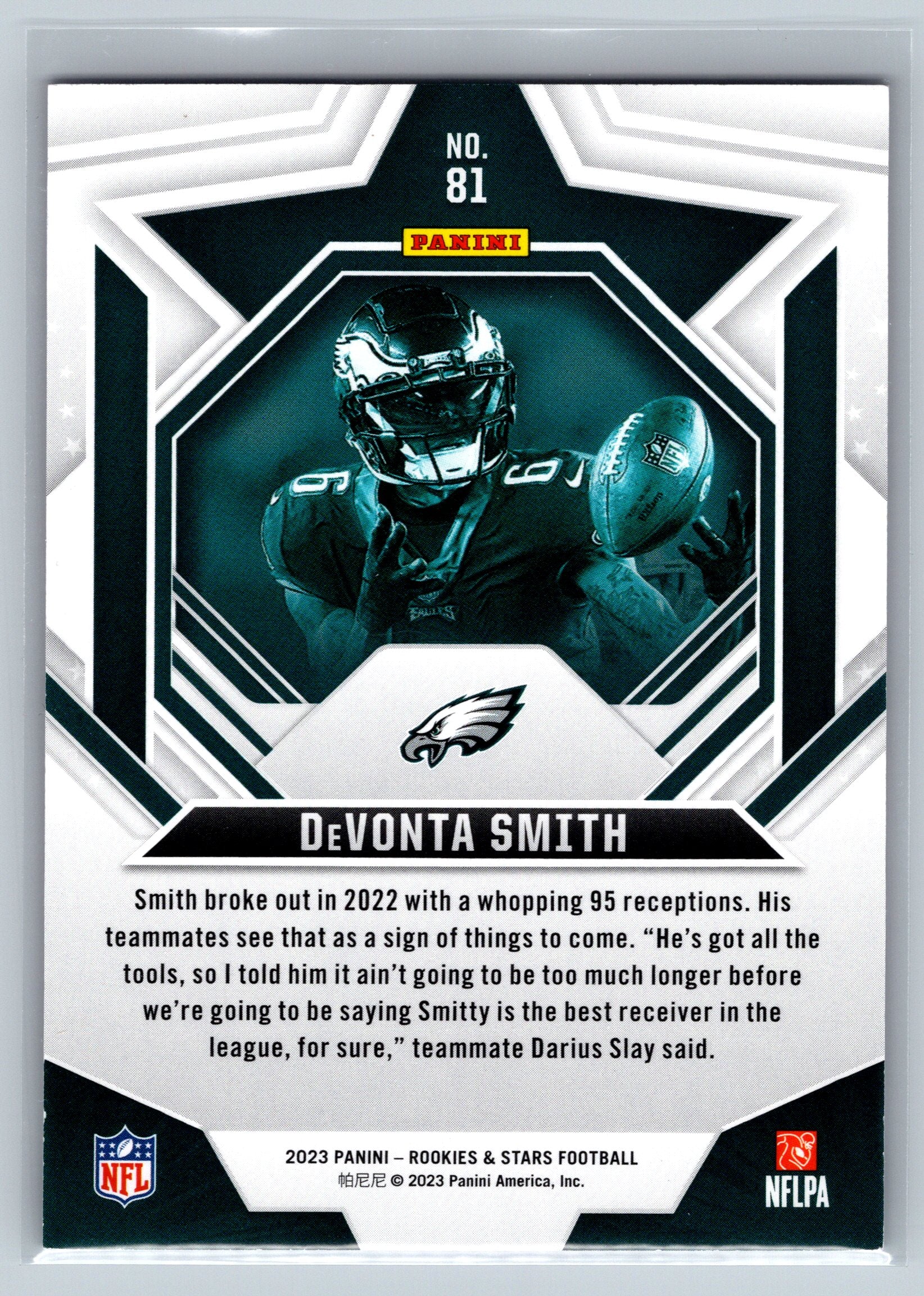 2023 Panini Rookies & Stars DeVonta Smith Purple /199 #81