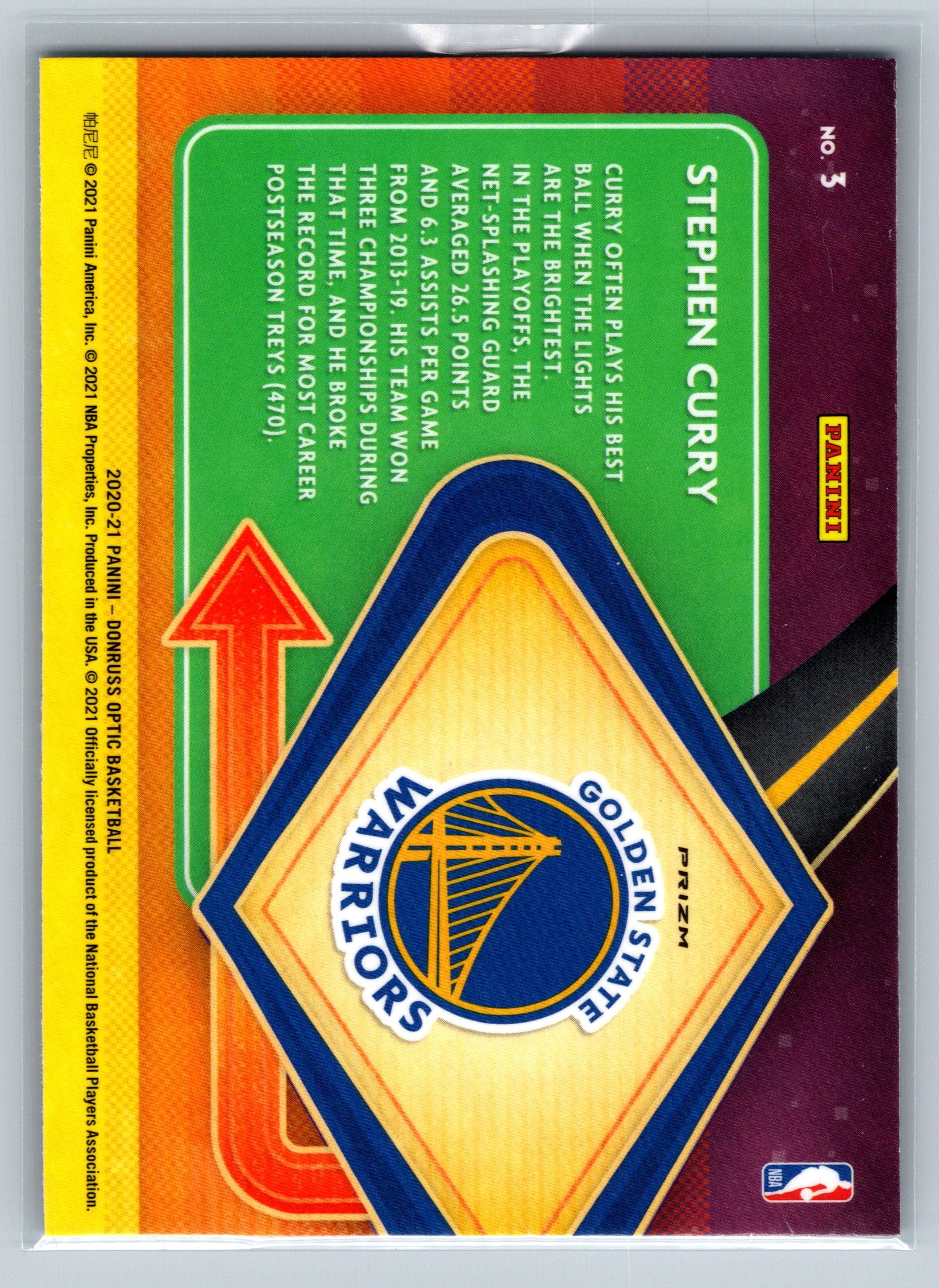 2020 Panini Optic Stephen Curry Purple Express Lane #5