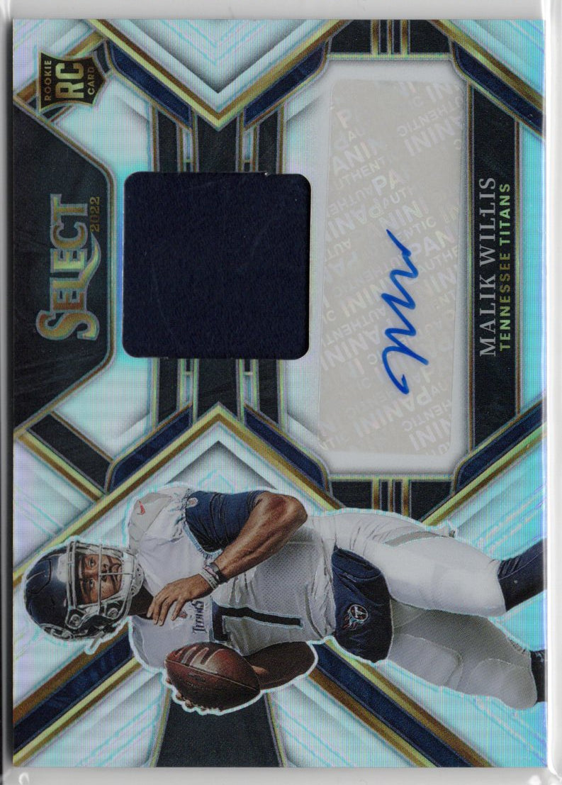 2022 Panini Select Malik Willis Silver Rookie Patch Autograph /199 #RSM-MW