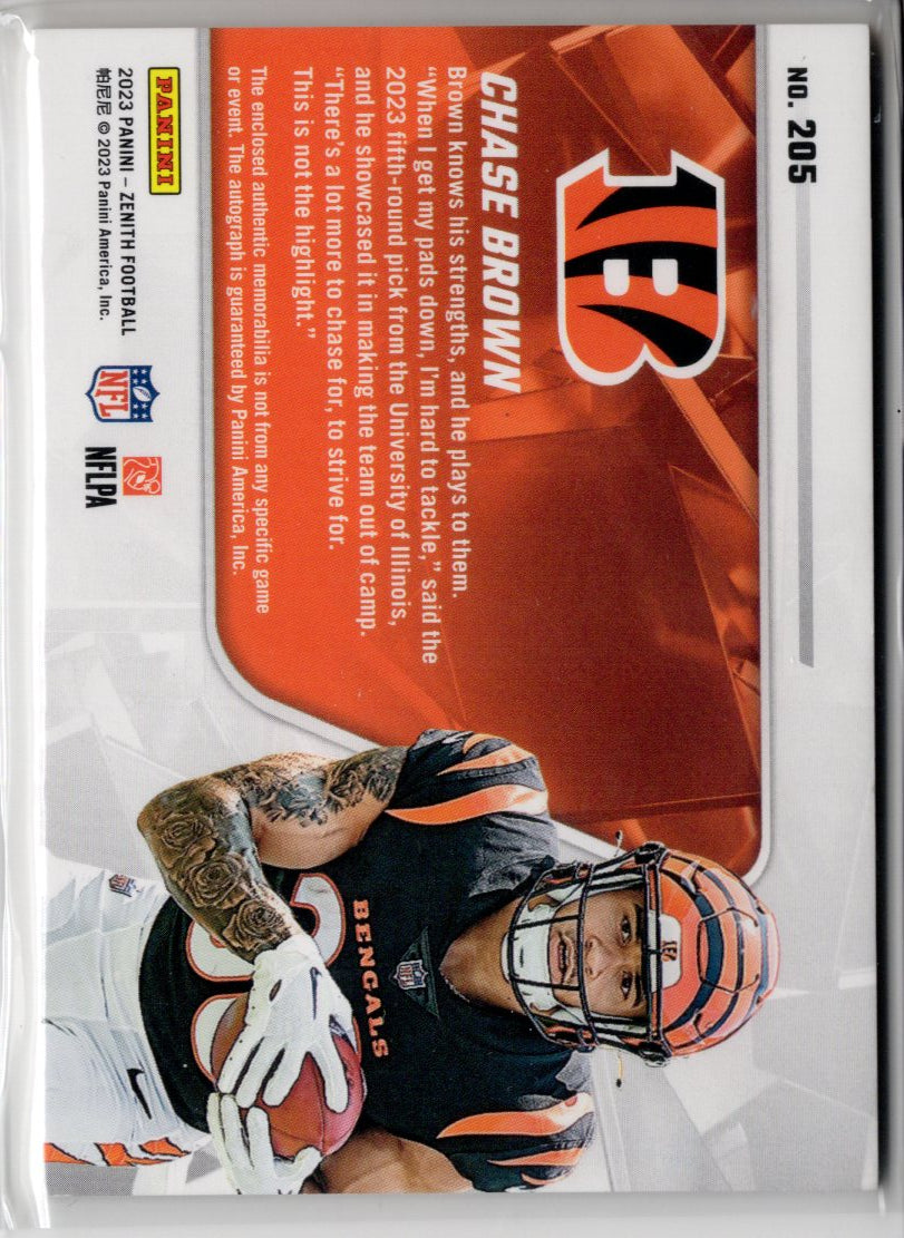 2023 Panini Zenith Chase Brown Rookie Patch Autograph /299 #205