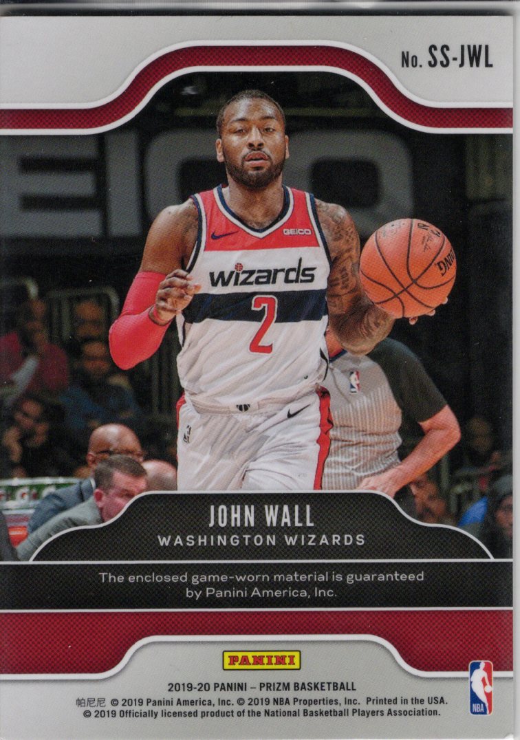 2019 Panini Prizm John Wall Game-Worn Patch Card #SS-JWL