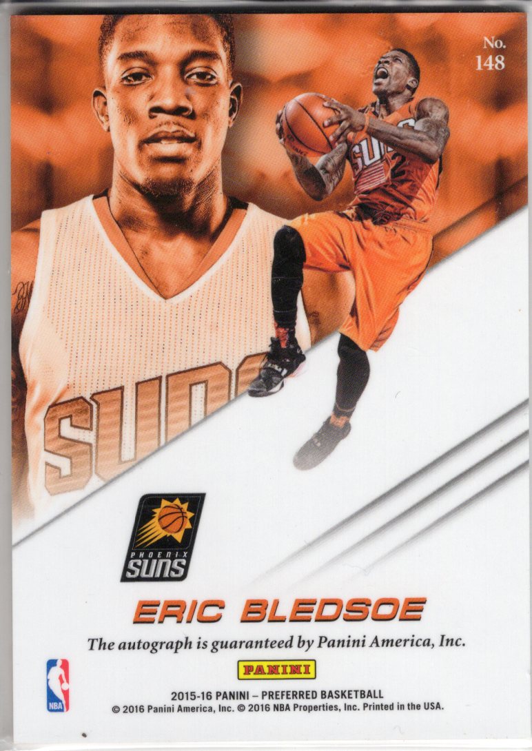 2015 Panini Preferred Eric Bledsoe On-Card Autograph #148