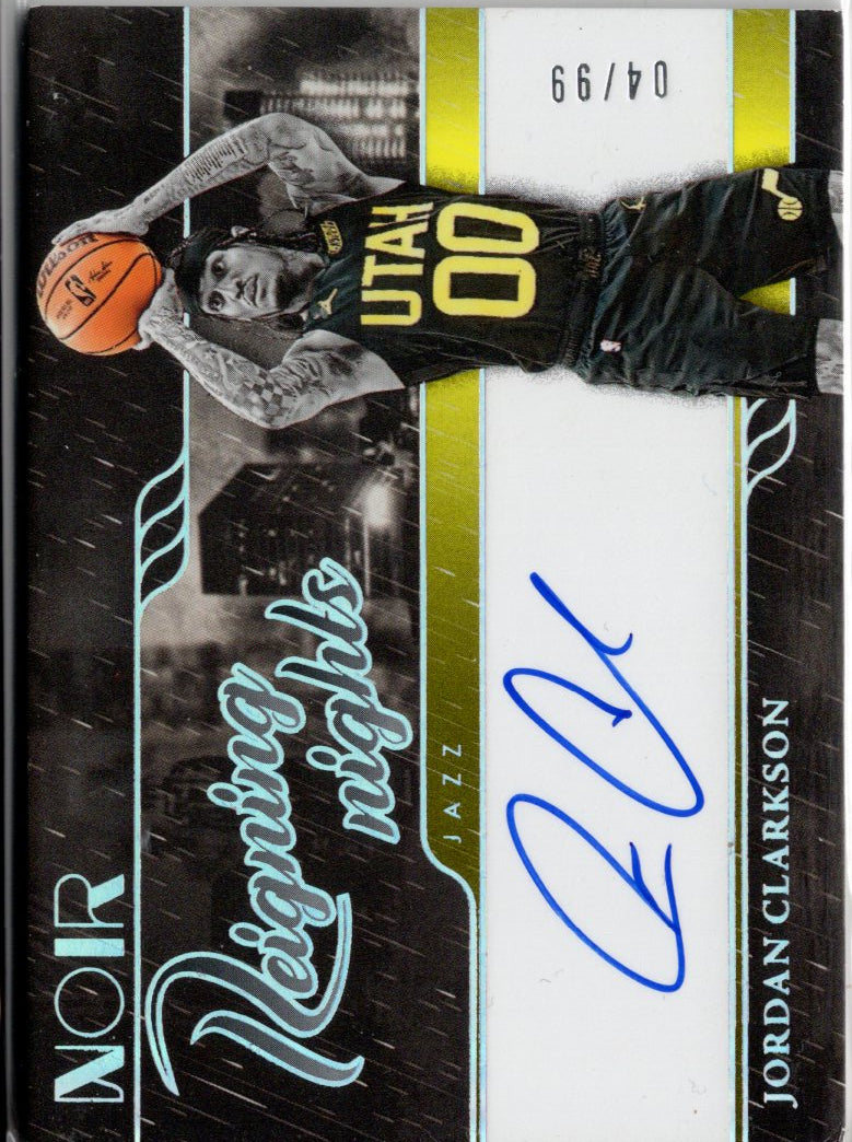 2023 Panini Noir Jordan Clarkson Reining Nights On-Card Autograph /99 #RNS-JCK