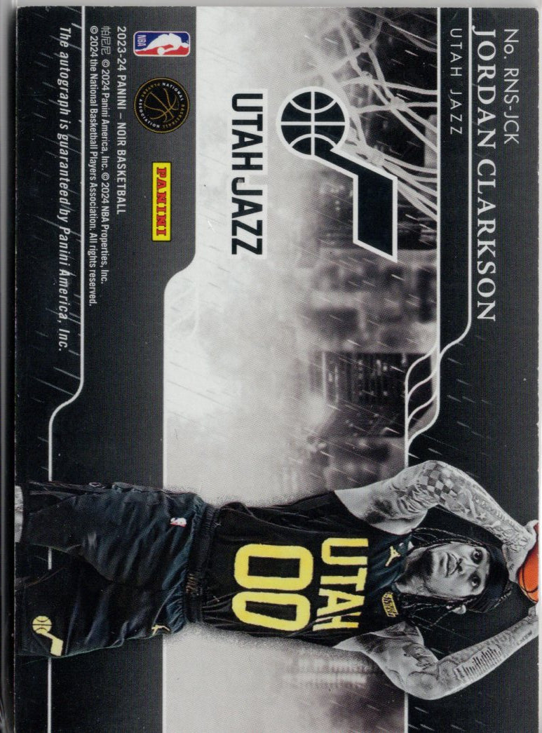 2023 Panini Noir Jordan Clarkson Reining Nights On-Card Autograph /99 #RNS-JCK