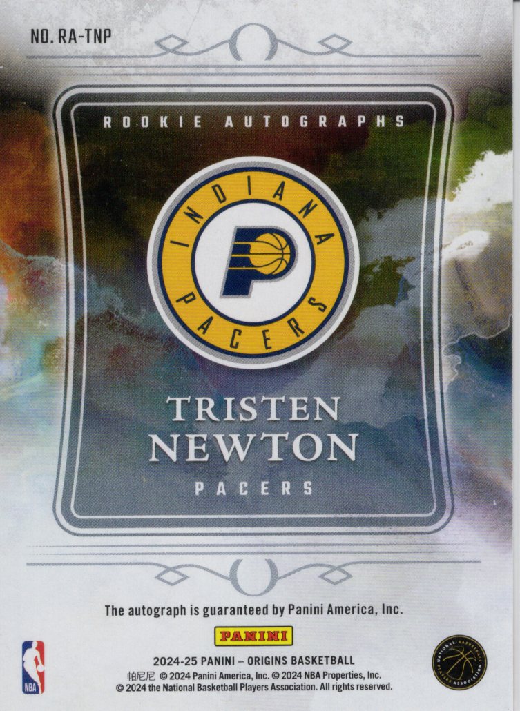 2024 Origins Tristen Newton Rookie Autograph /99 #RA-TNP