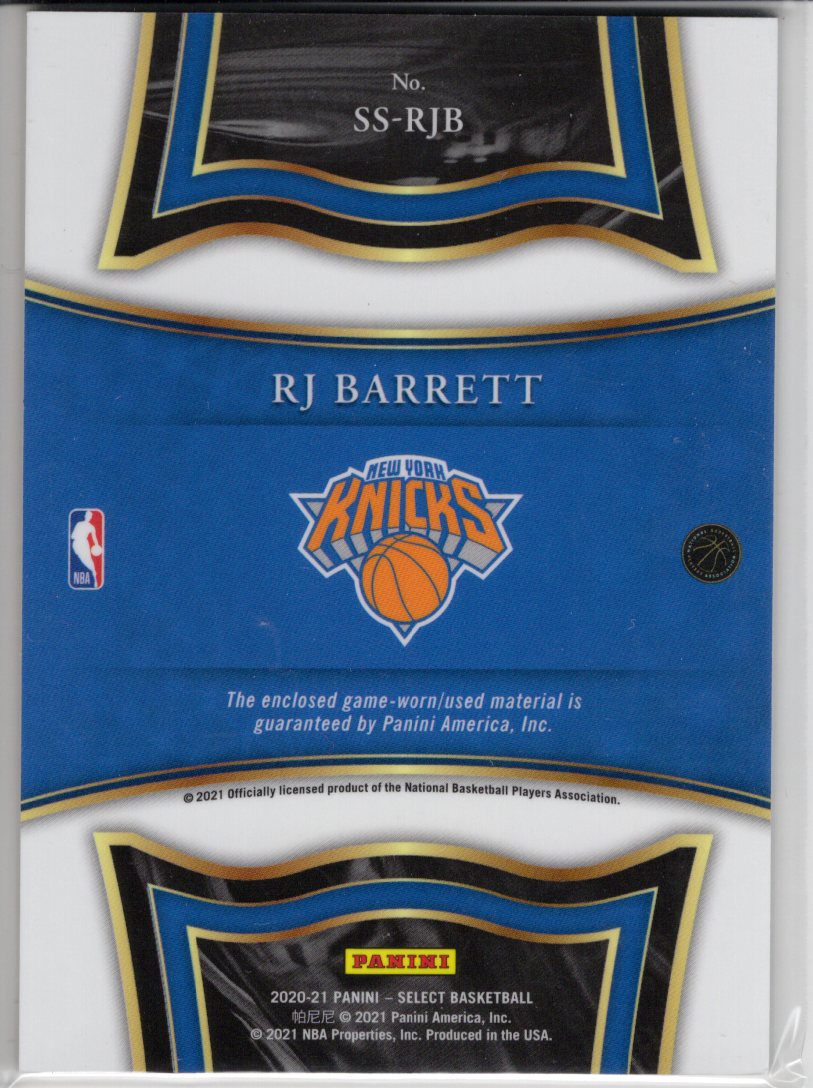 2020 Panini Select RJ Barrett Game-Worn Jersey Patch #SS-RJB