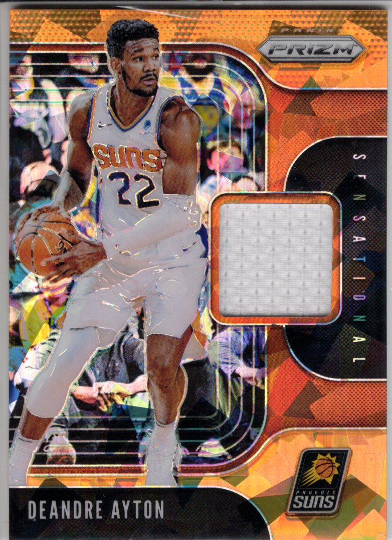 2019 Panini Prizm Deandre Ayton Orange Cracked Ice Game-Worn Jersey Patch #SS-DAY