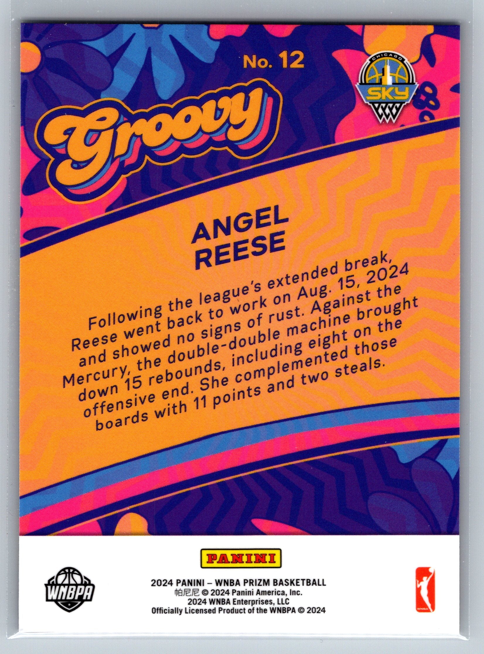 2024 Panini Prizm Angel Reese Groovy Rookie Card #12