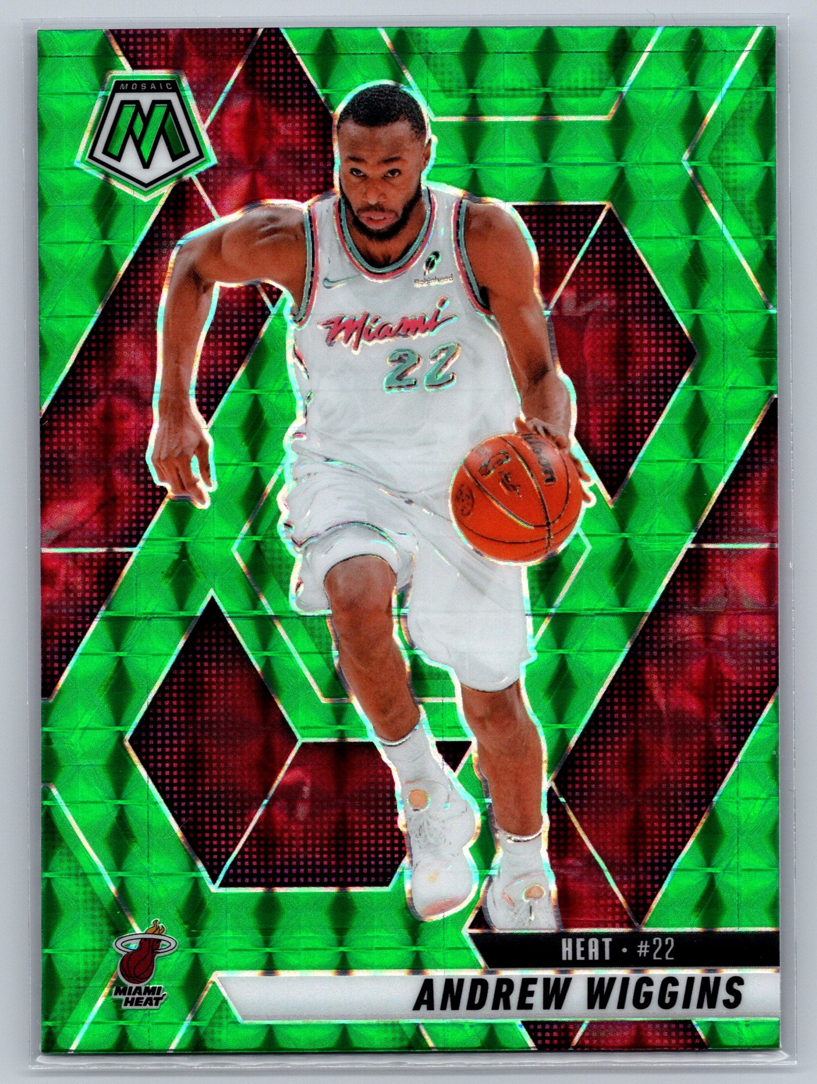 2024 Panini Mosaic Andrew Wiggins Green Reactive #175