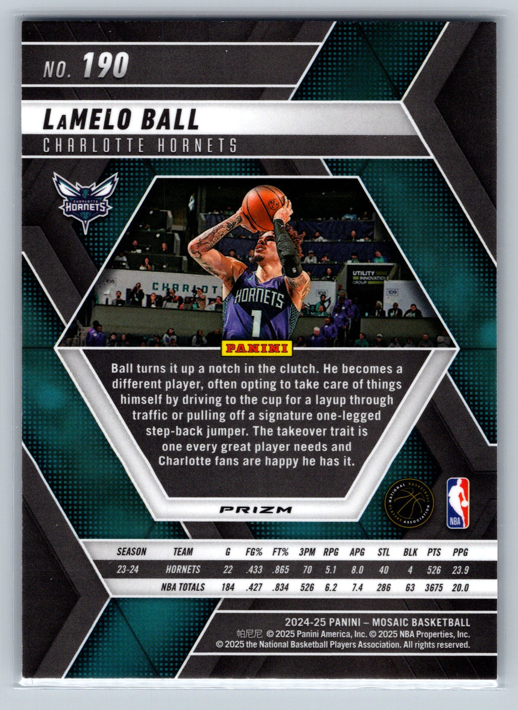 2024 Panini Mosaic LaMelo Ball Mosaic #190