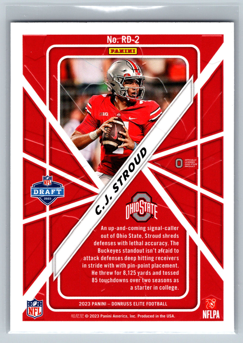 2023 Panini Donruss Elite CJ Stroud Rookie on Deck Rookie Card #RD-2