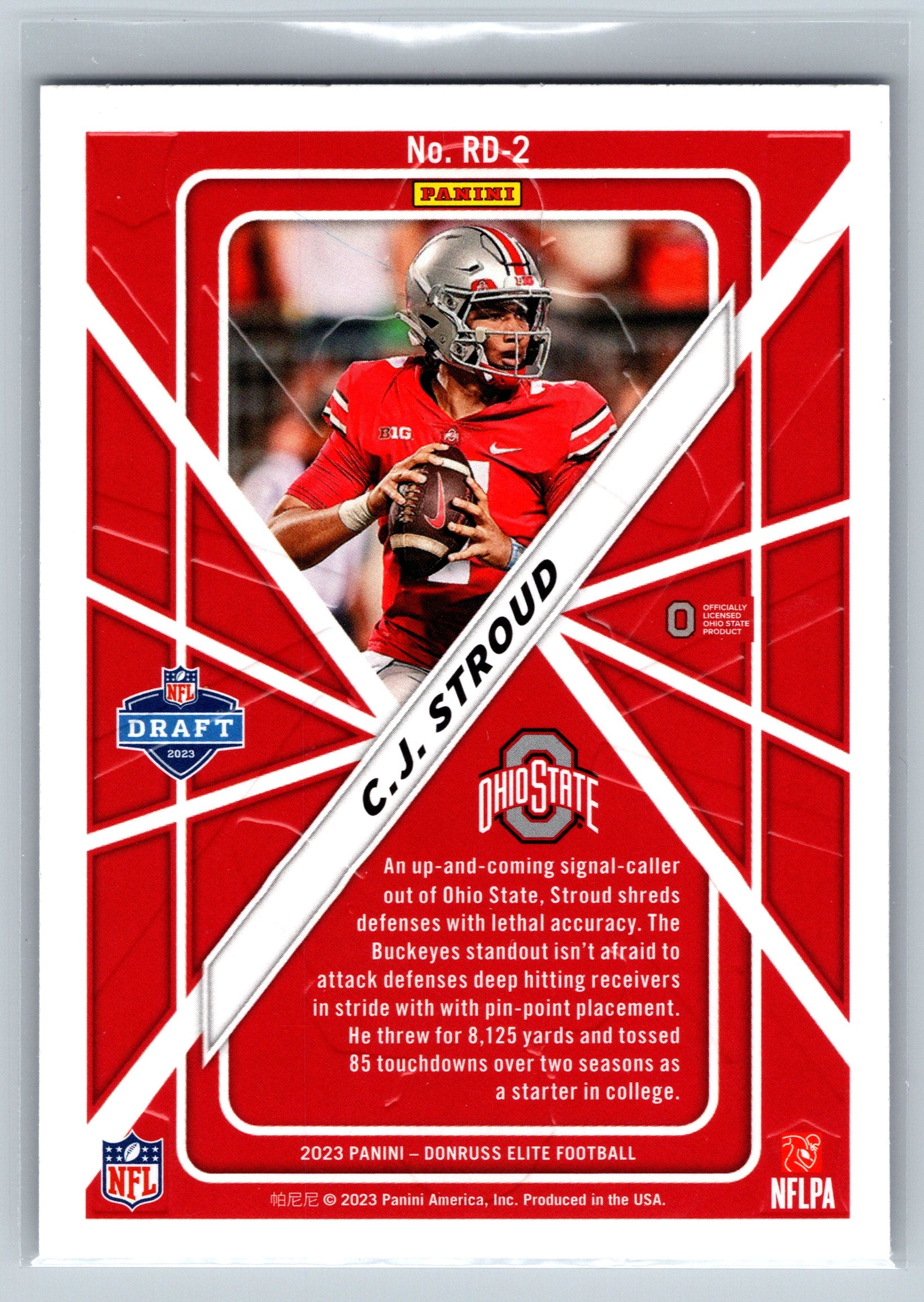 2023 Panini Donruss Elite CJ Stroud Rookie on Deck Rookie Card #RD-2