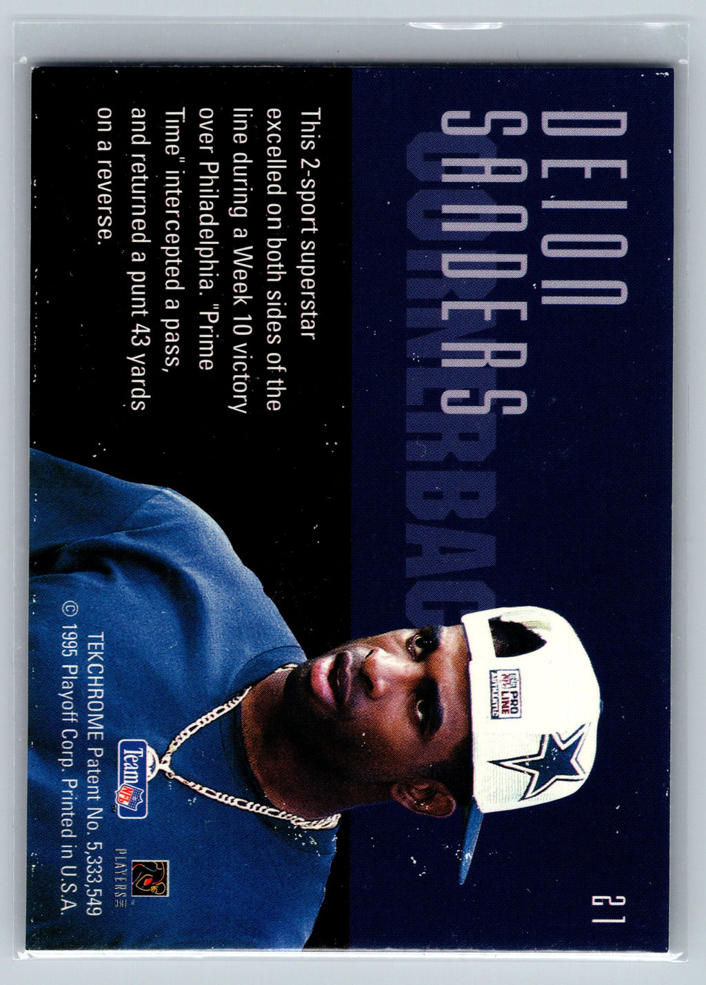 1995 Playoff Contenders Deion Sanders #21