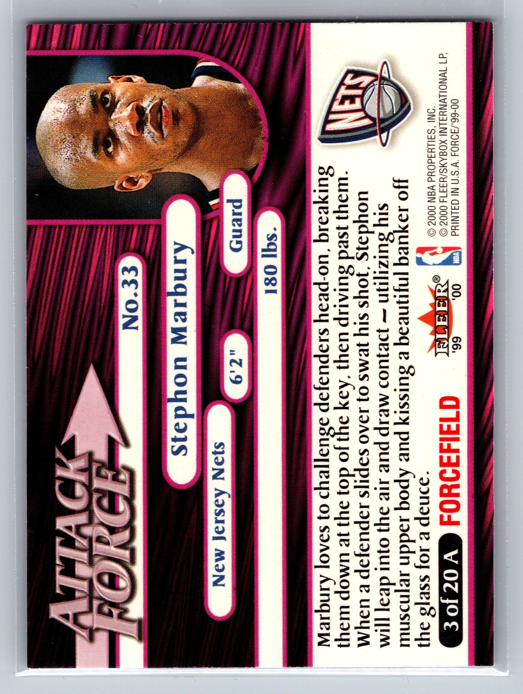 2000 Fleer Stephon Marbury