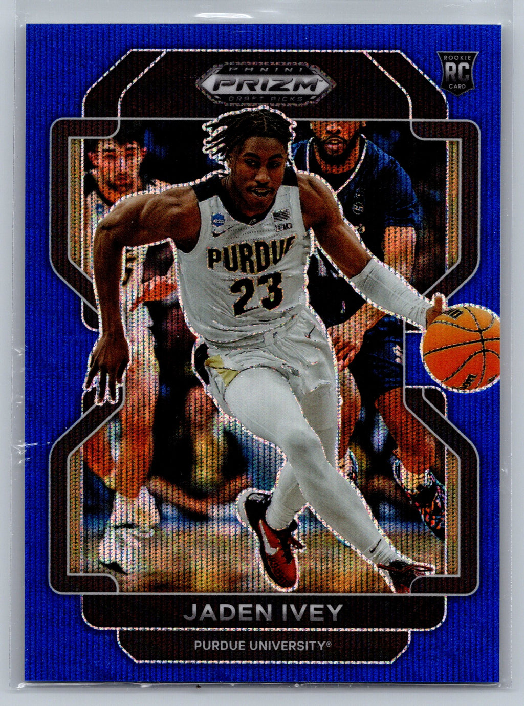 2022 Panini Prizm Draft Pick Jaden Ivey Blue Wave Rookie Card /249 #53