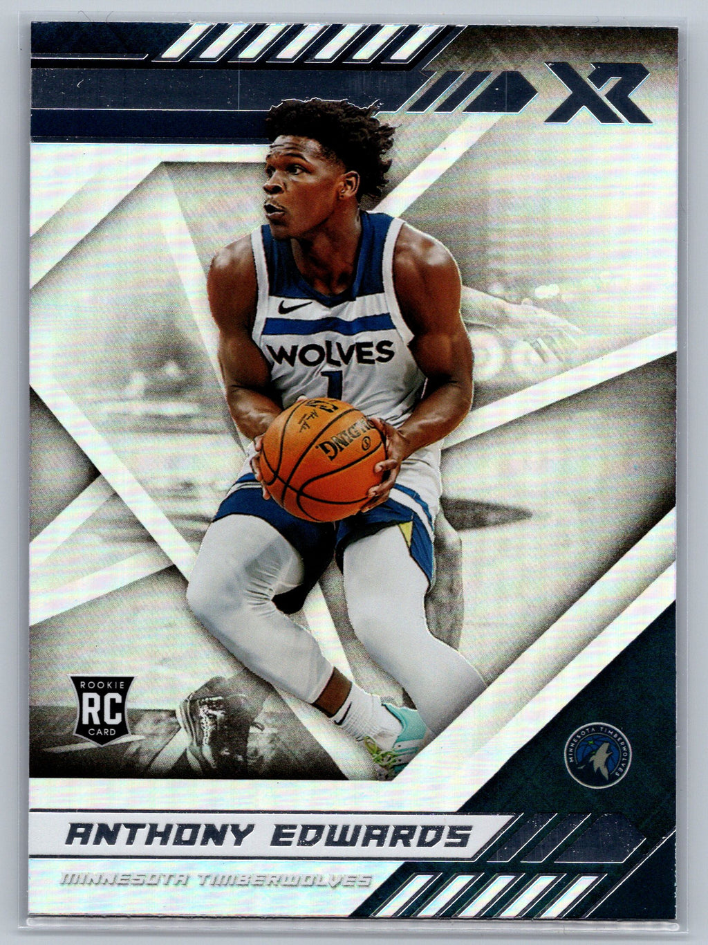 2020 Panini Chronicles Anthony Edwards Holo XR Rookie Card #295