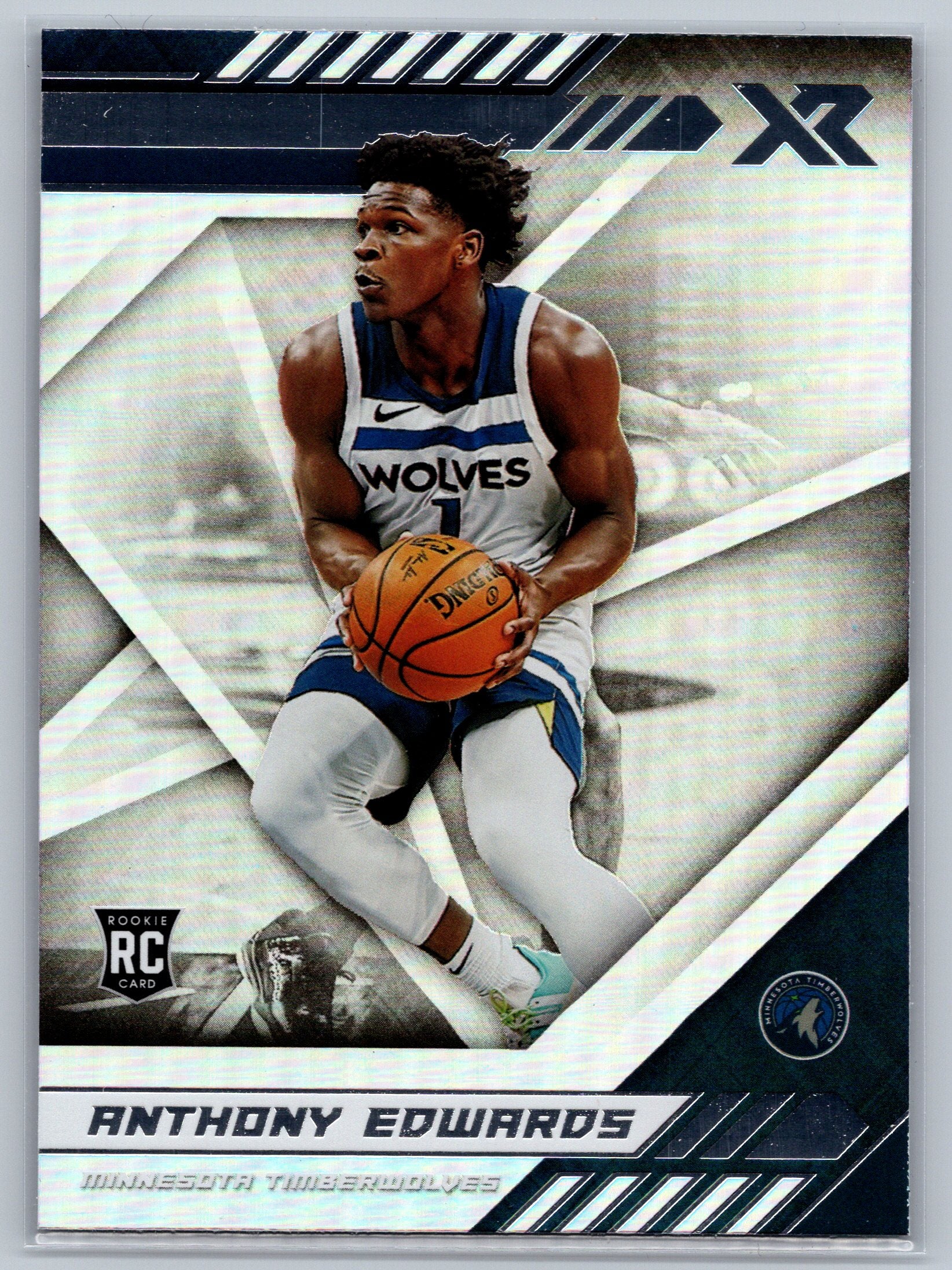 2020 Panini Chronicles Anthony Edwards Holo XR Rookie Card #295