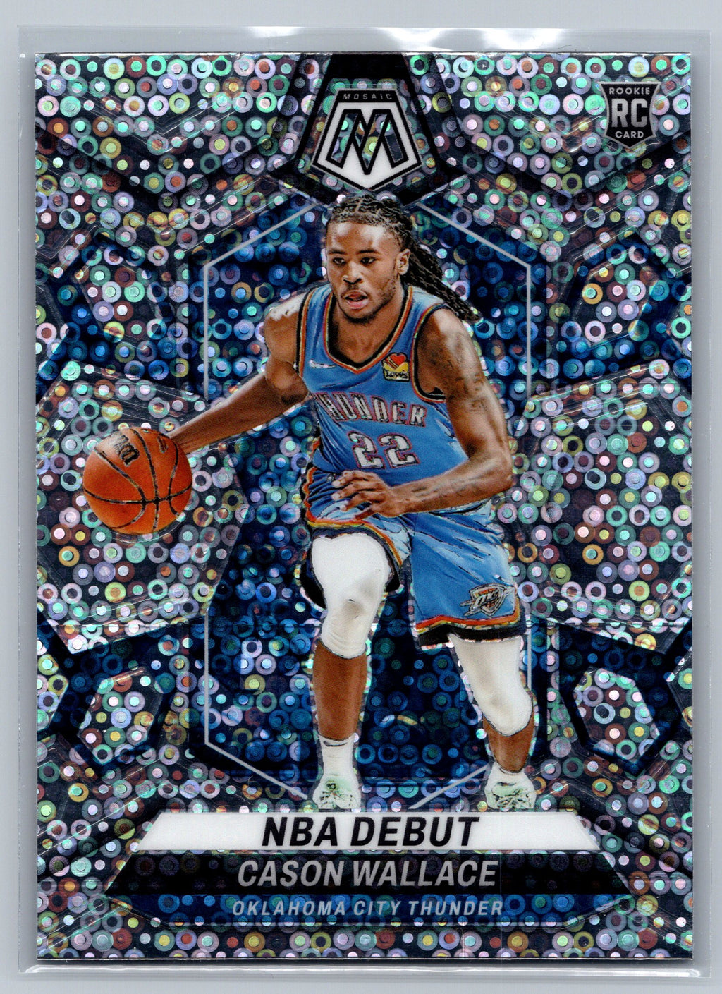 2023 Panini Mosaic Cason Wallace Fast Break NBA Debut Rookie Card #258