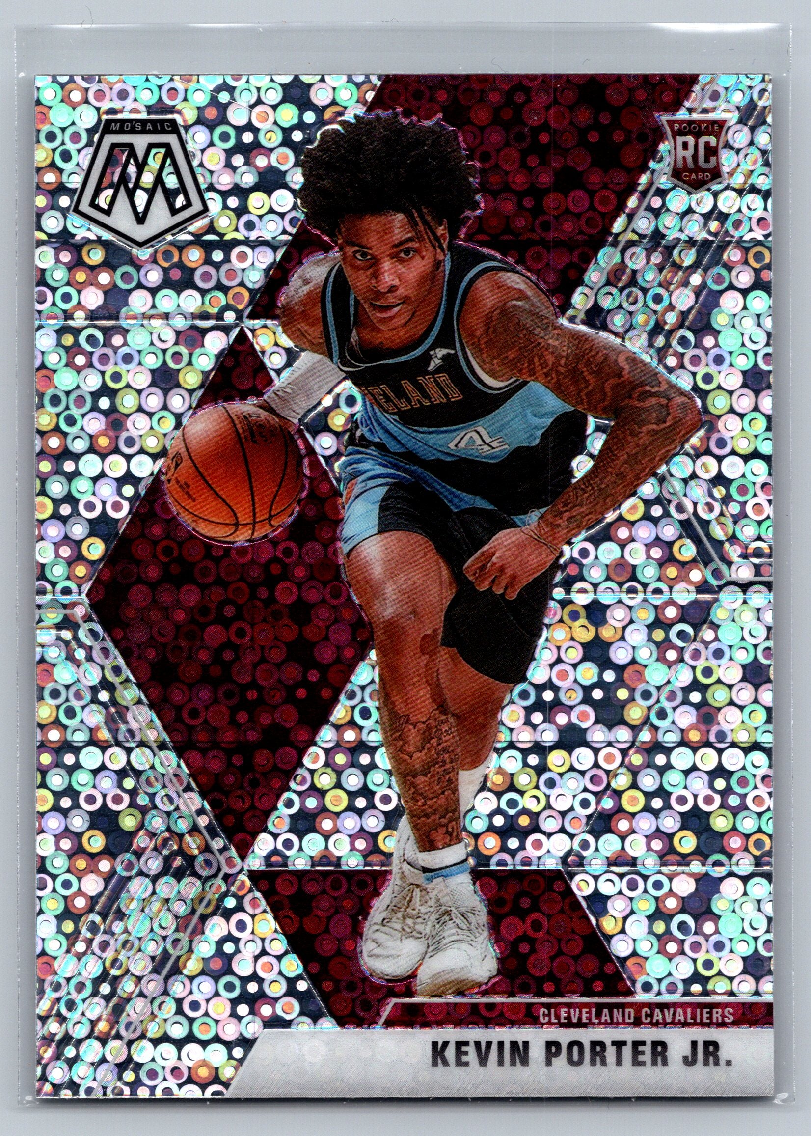 2019 Panini Mosaic Kebin Porter Jr. Fast Break Rookie Card #248
