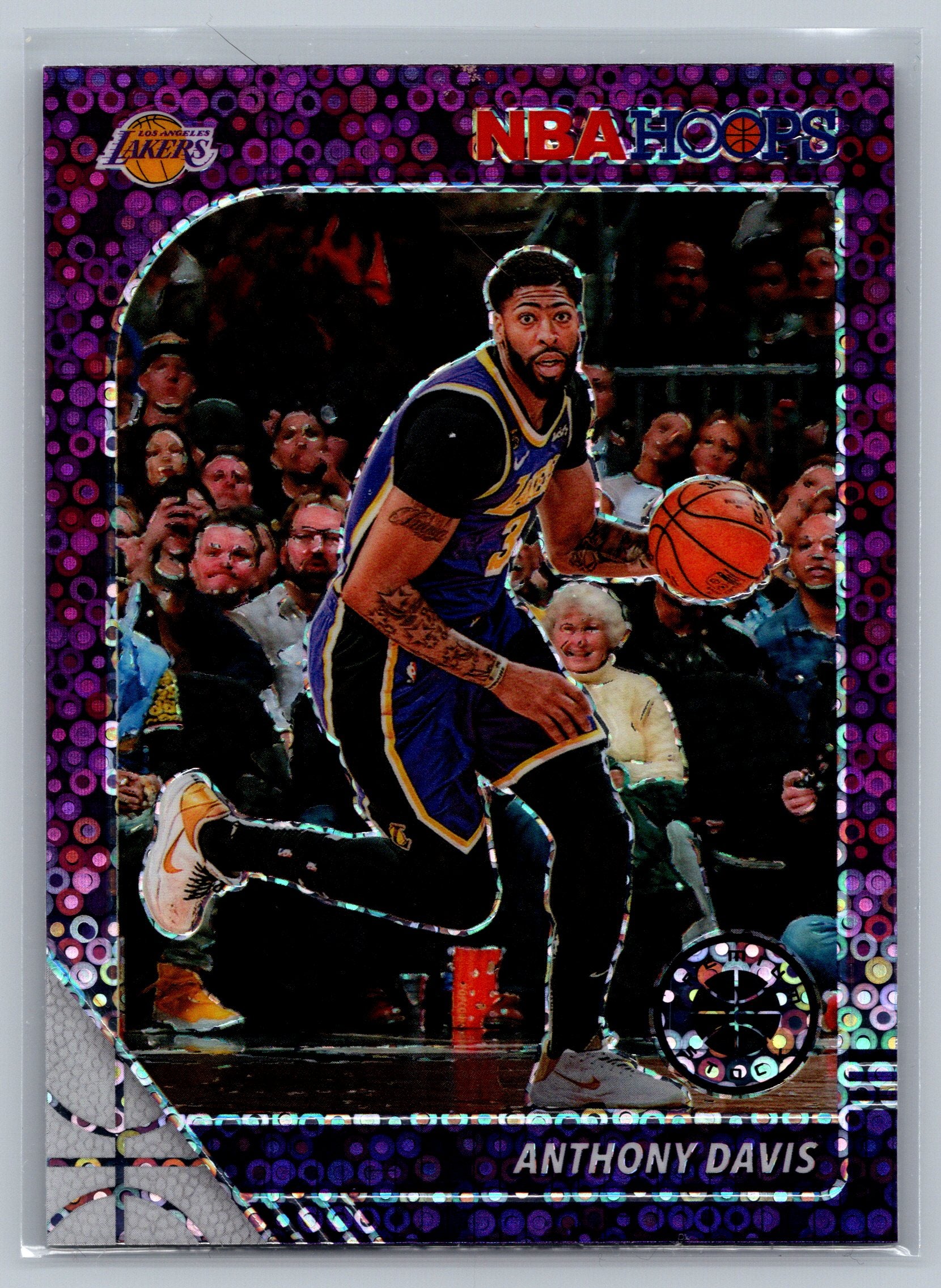 2019 Panini NBA Hoops Anthony Davis Purple Disco #89