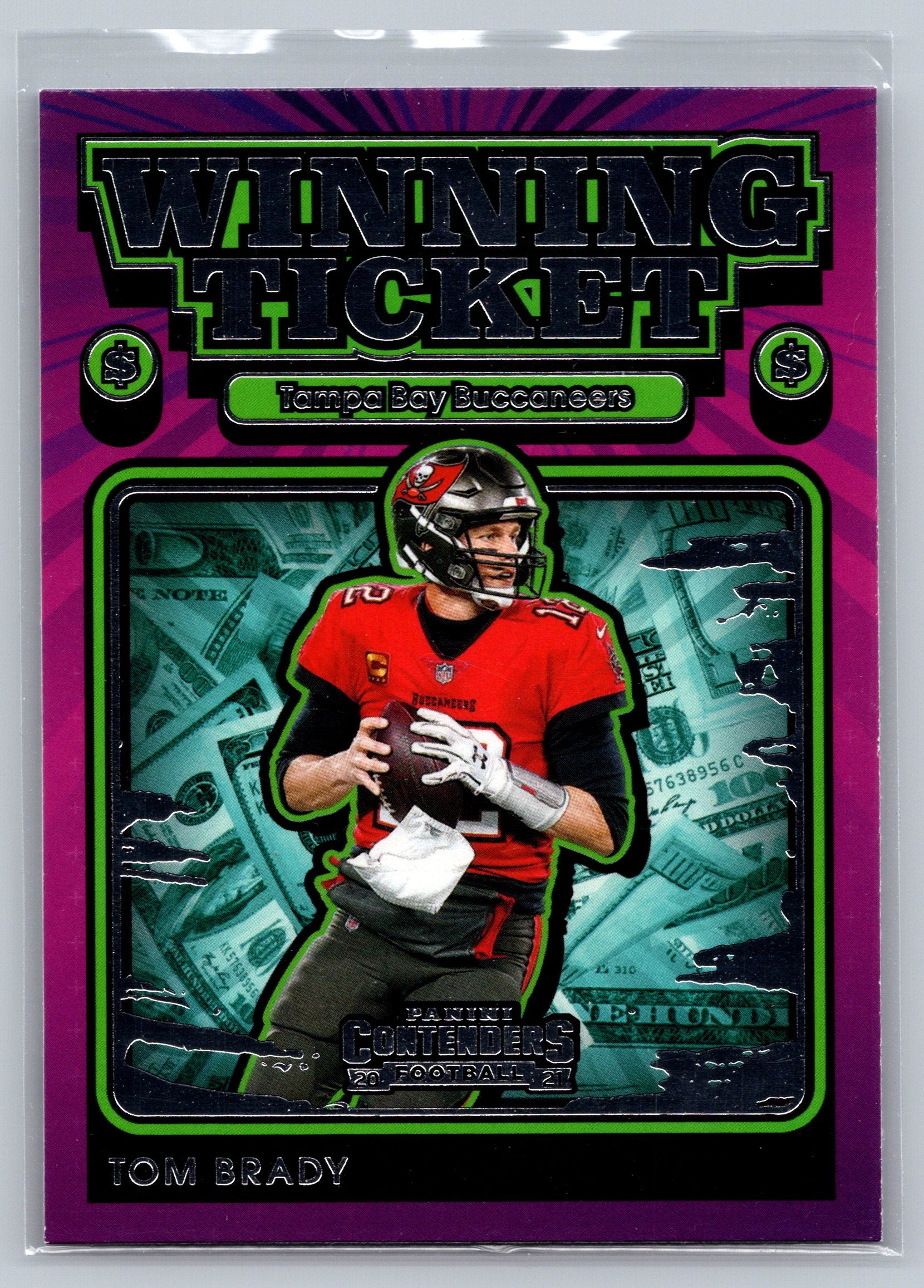2021 Panini Contenders Tom Brady Winning Ticket #WT-TBR