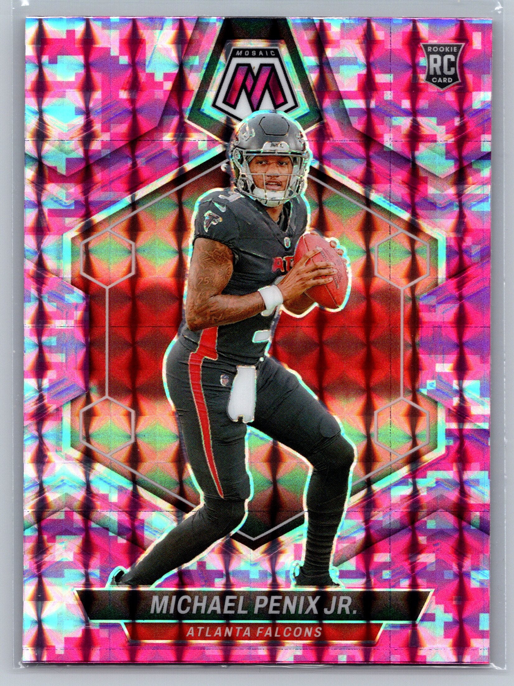 Panini Mosaic Michael Penix Jr. Pink Camo Rookie Card #308