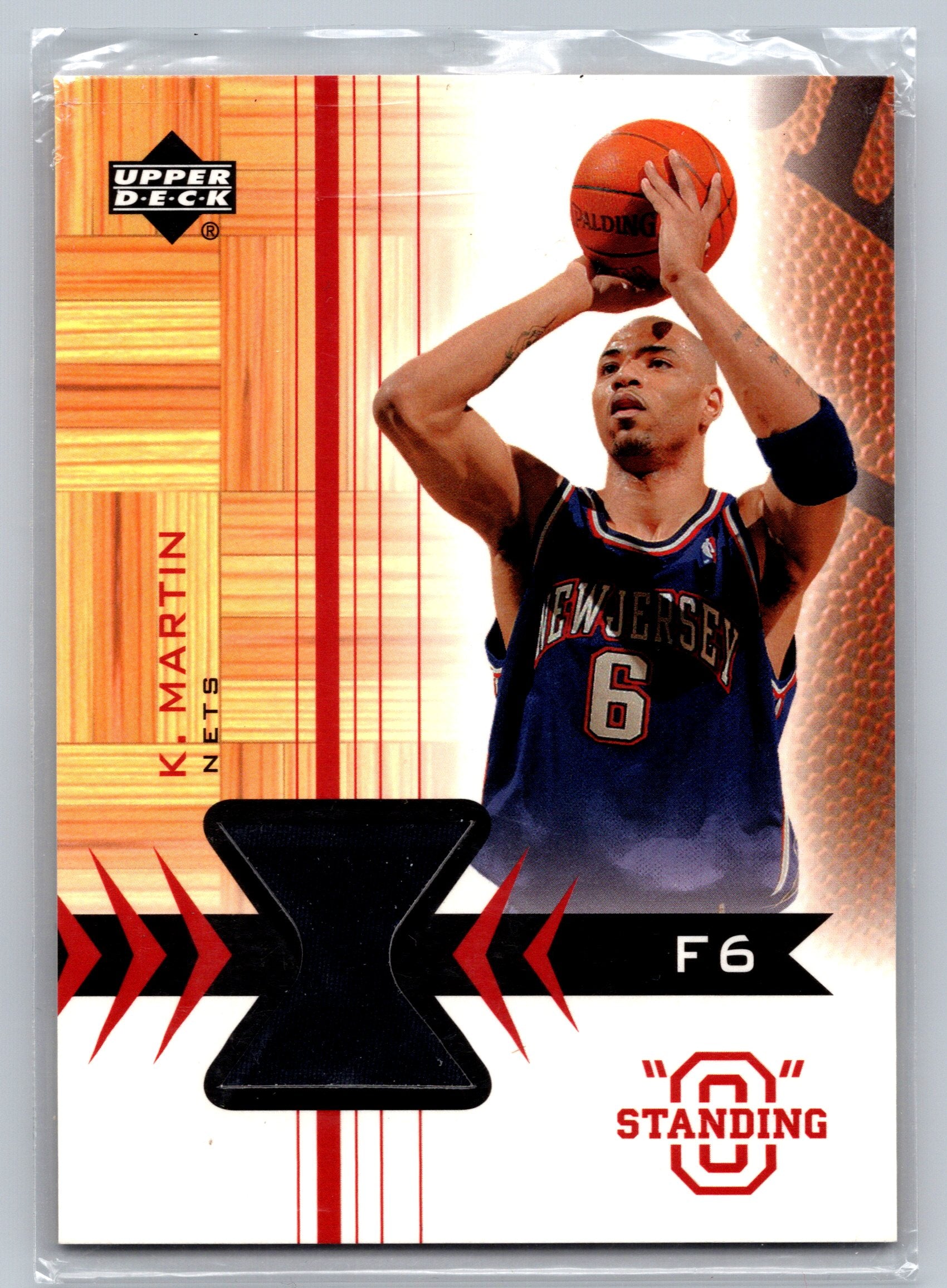 2003 Upper Deck Kenyon Martin Game-Worn Warm Up Patch Card #KM-PH