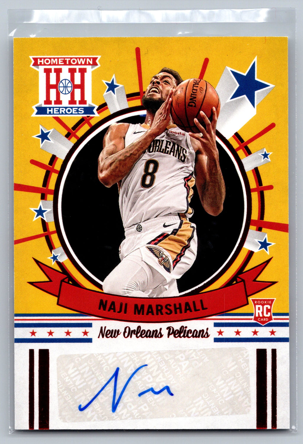 2020 Panini Chronicles Hometown Heroes Naji Marshall Rookie Card Autograph #HH-NMA