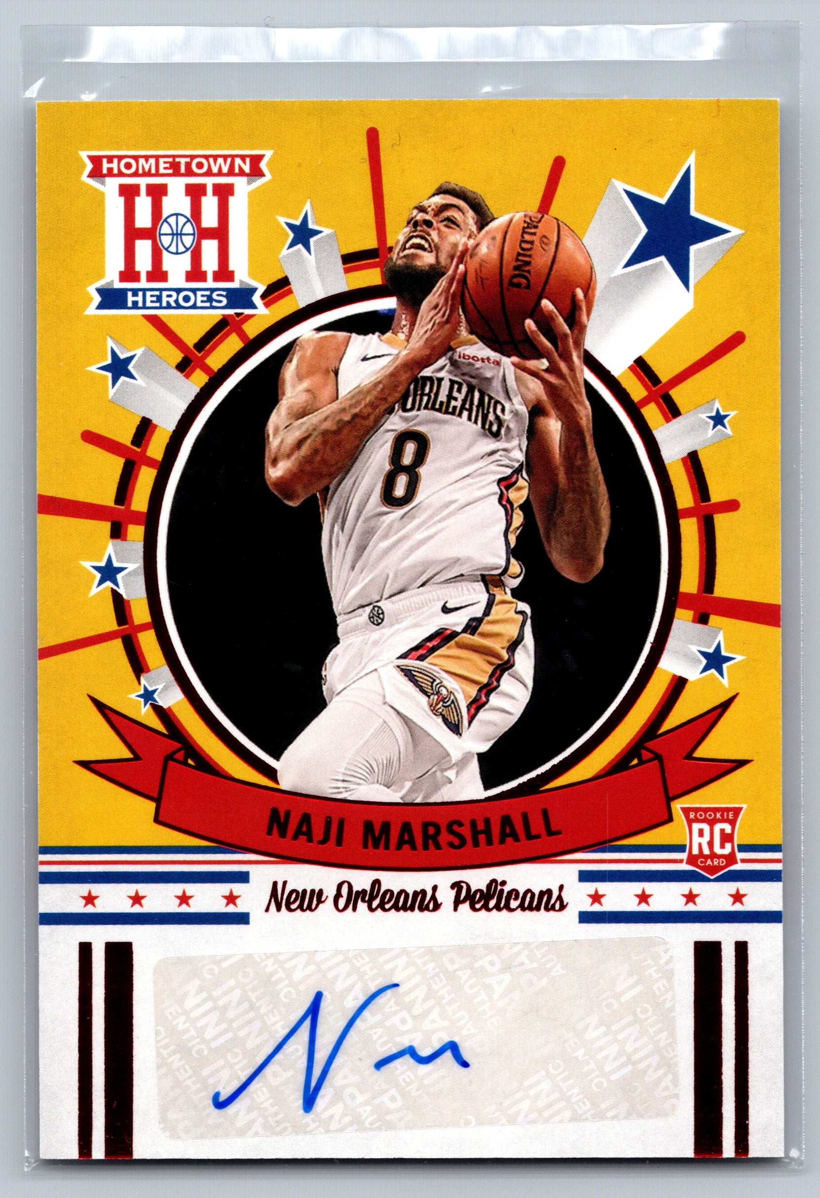 2020 Panini Chronicles Hometown Heroes Naji Marshall Rookie Card Autograph #HH-NMA