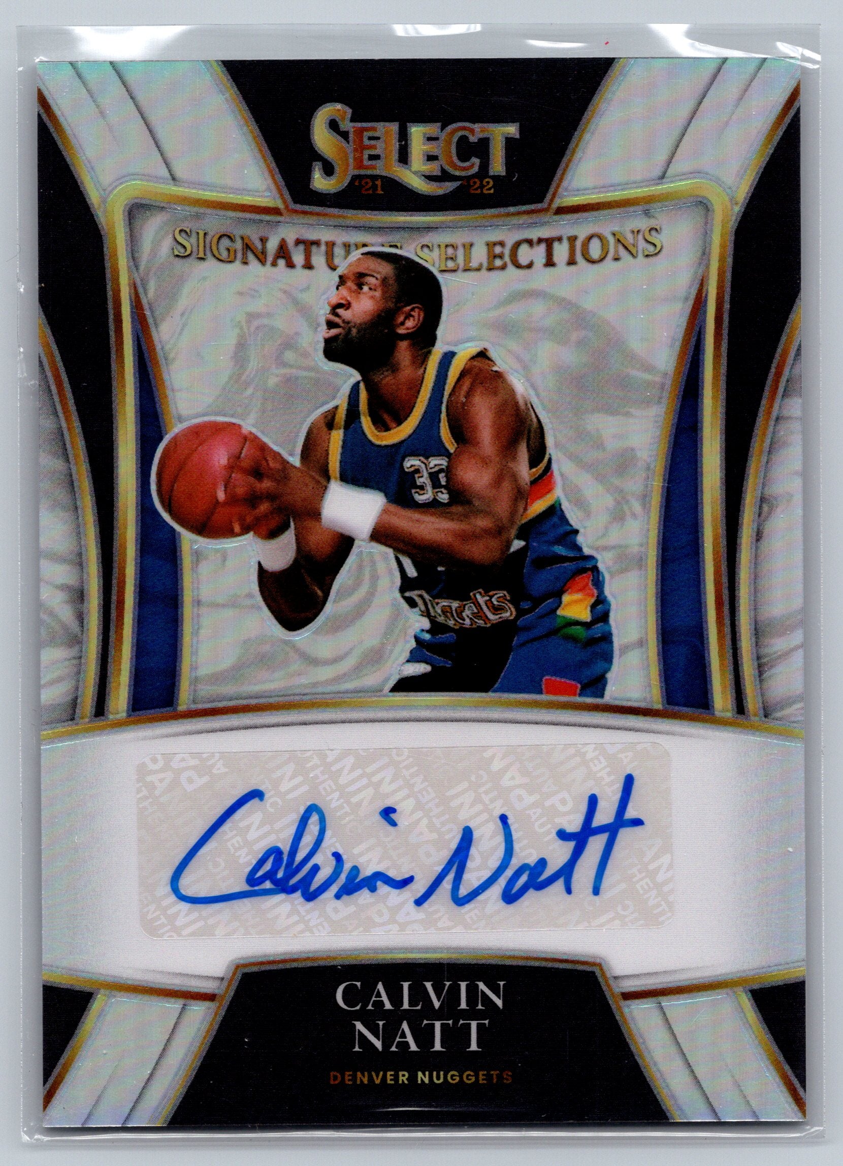 2021 Panini Select Calvin Natt Holo Signature Series Autograph #SS-CNT