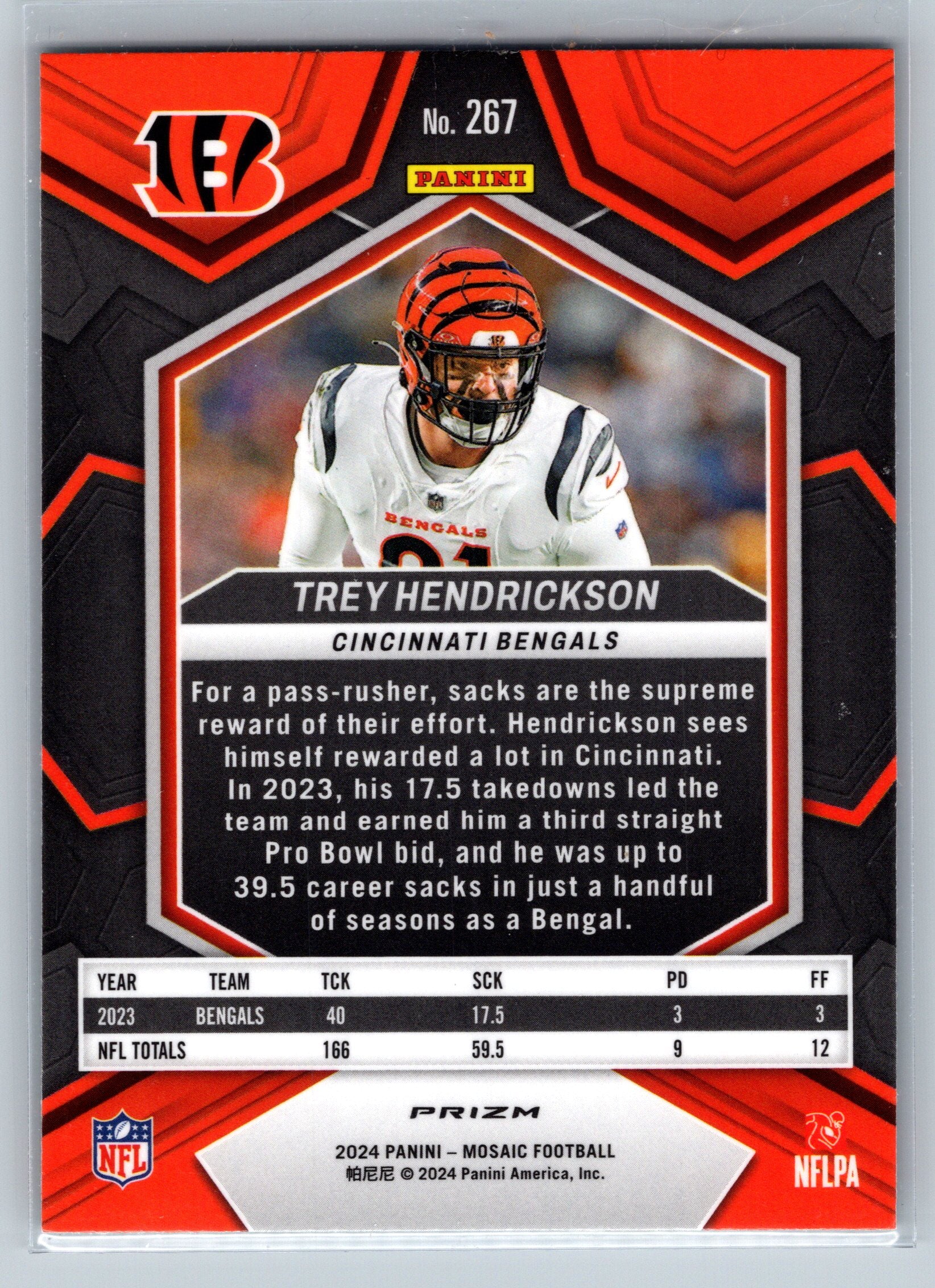2024 Panini Mosaic Trey Hendrickson National Pride Green #267
