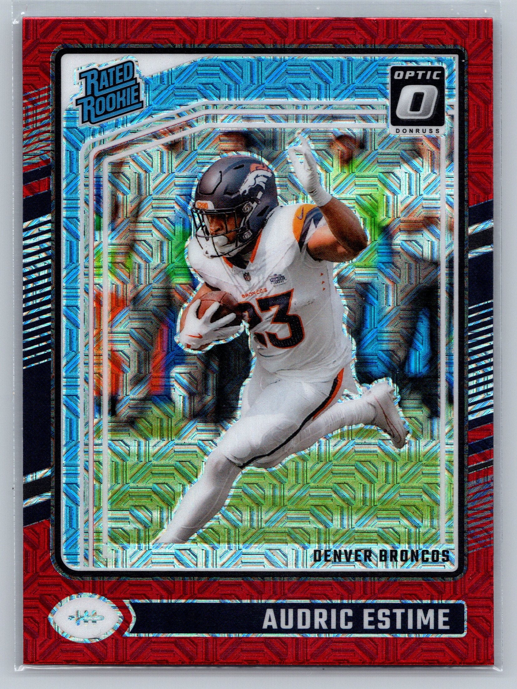 2024 Panini Optic Audric Estime Red Mojo Rated Rookie Card #206