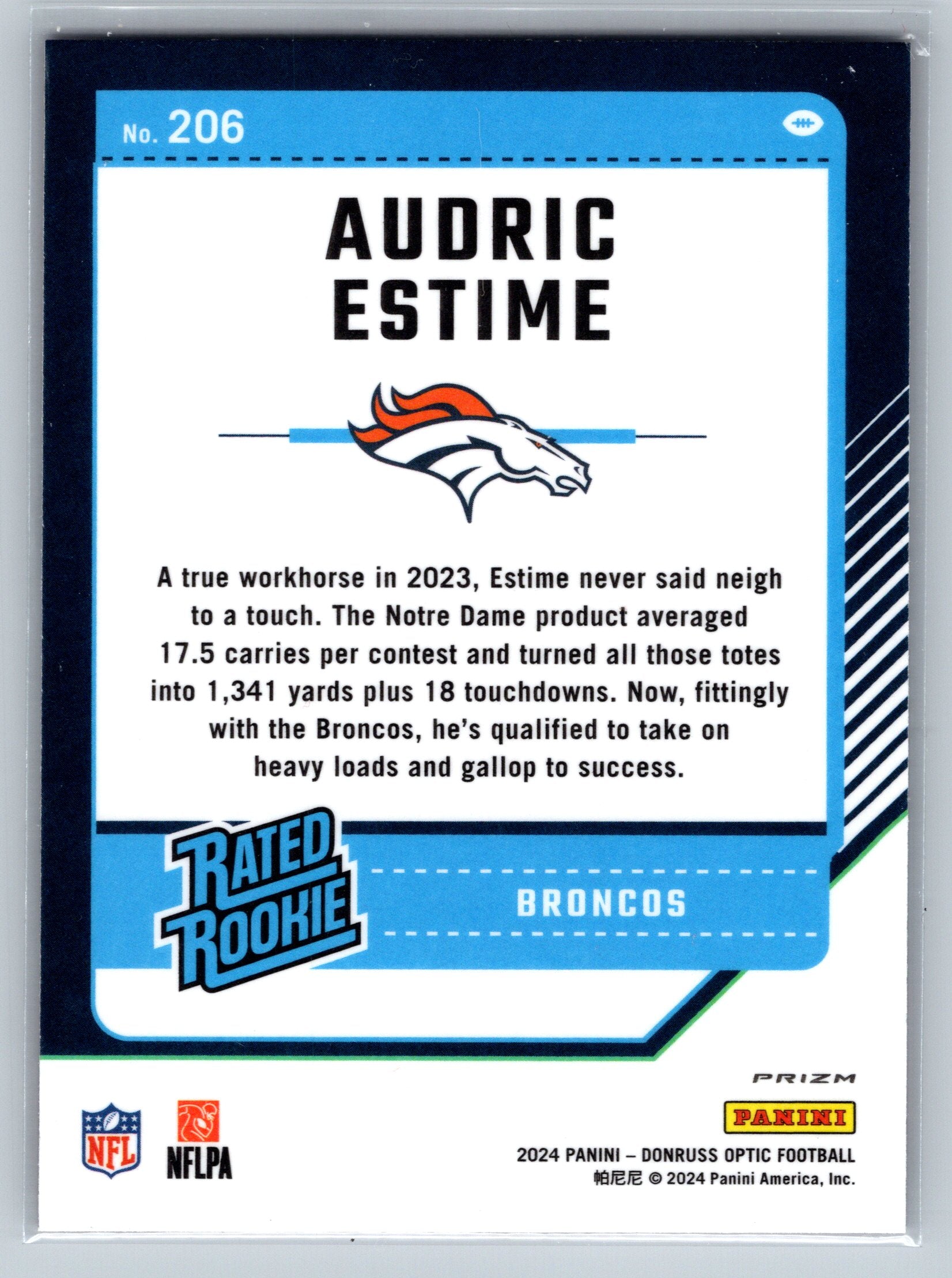 2024 Panini Optic Audric Estime Red Mojo Rated Rookie Card #206