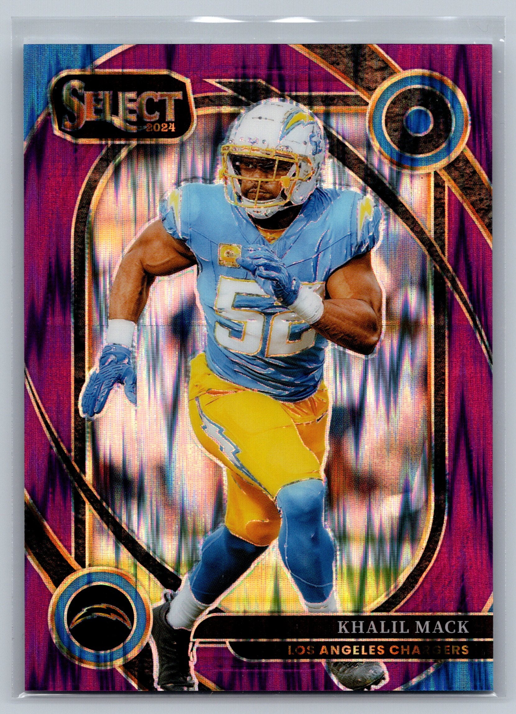 2024 Panini Select Khalil Mack Purple Shock Club Level /360 #277
