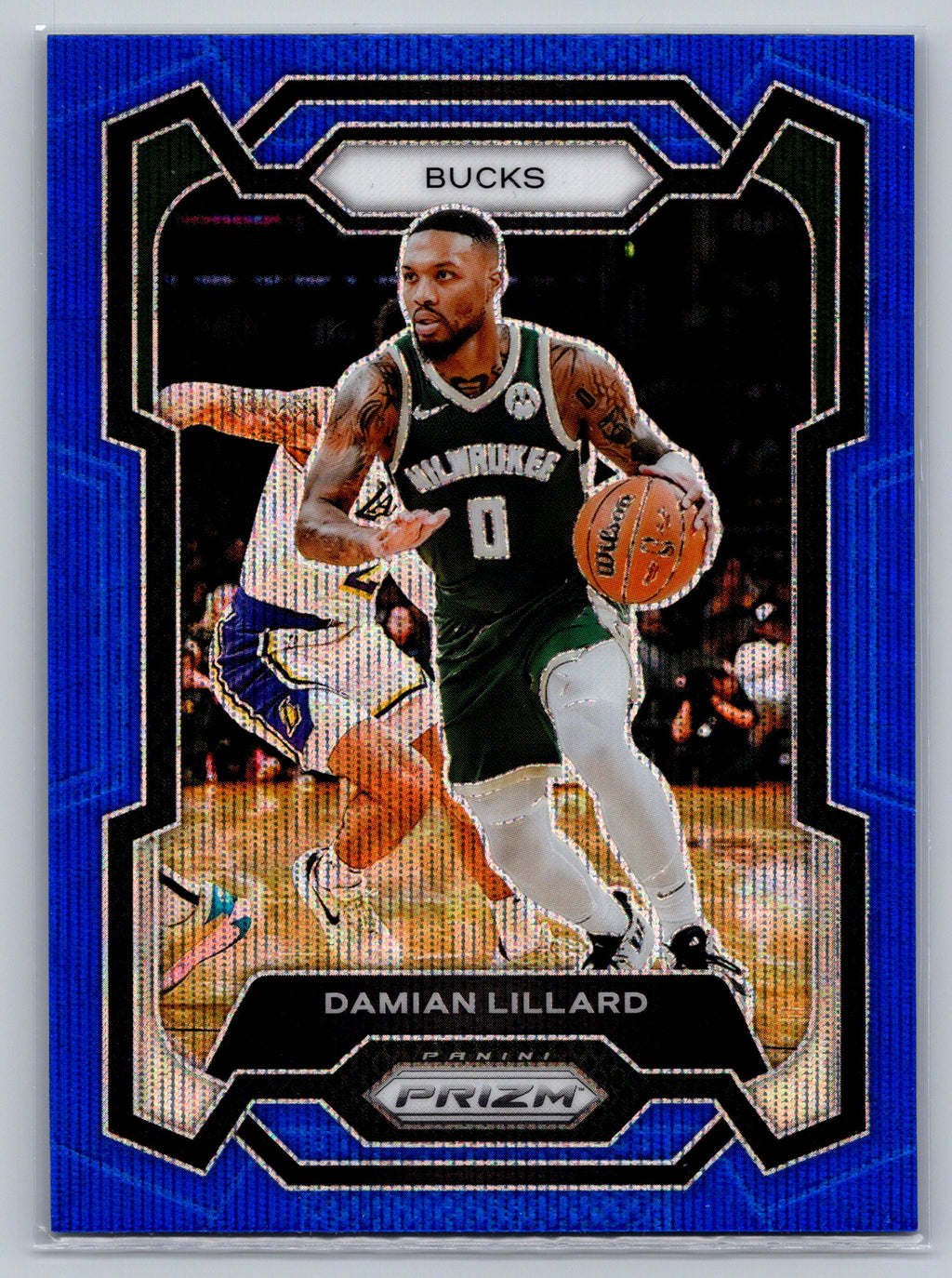 2023 Panini Prizm Damian Lillard International Blue #35