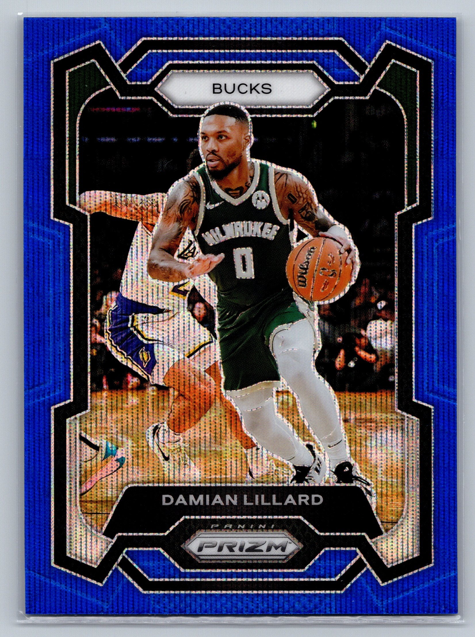 2023 Panini Prizm Damian Lillard International Blue #35
