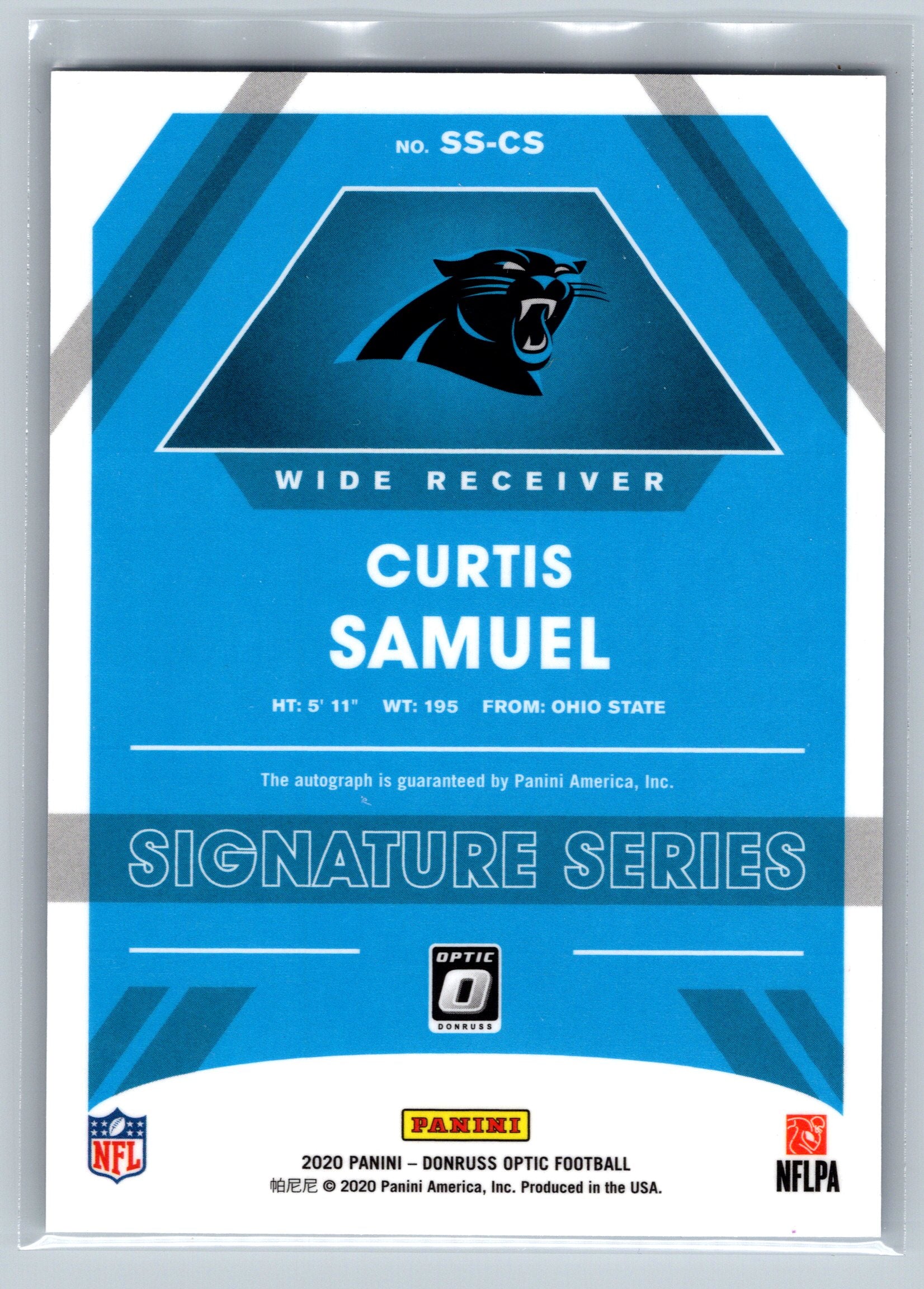 2020 Panini Optic Curtis Samuel Signature Series Autograph #SS-CS