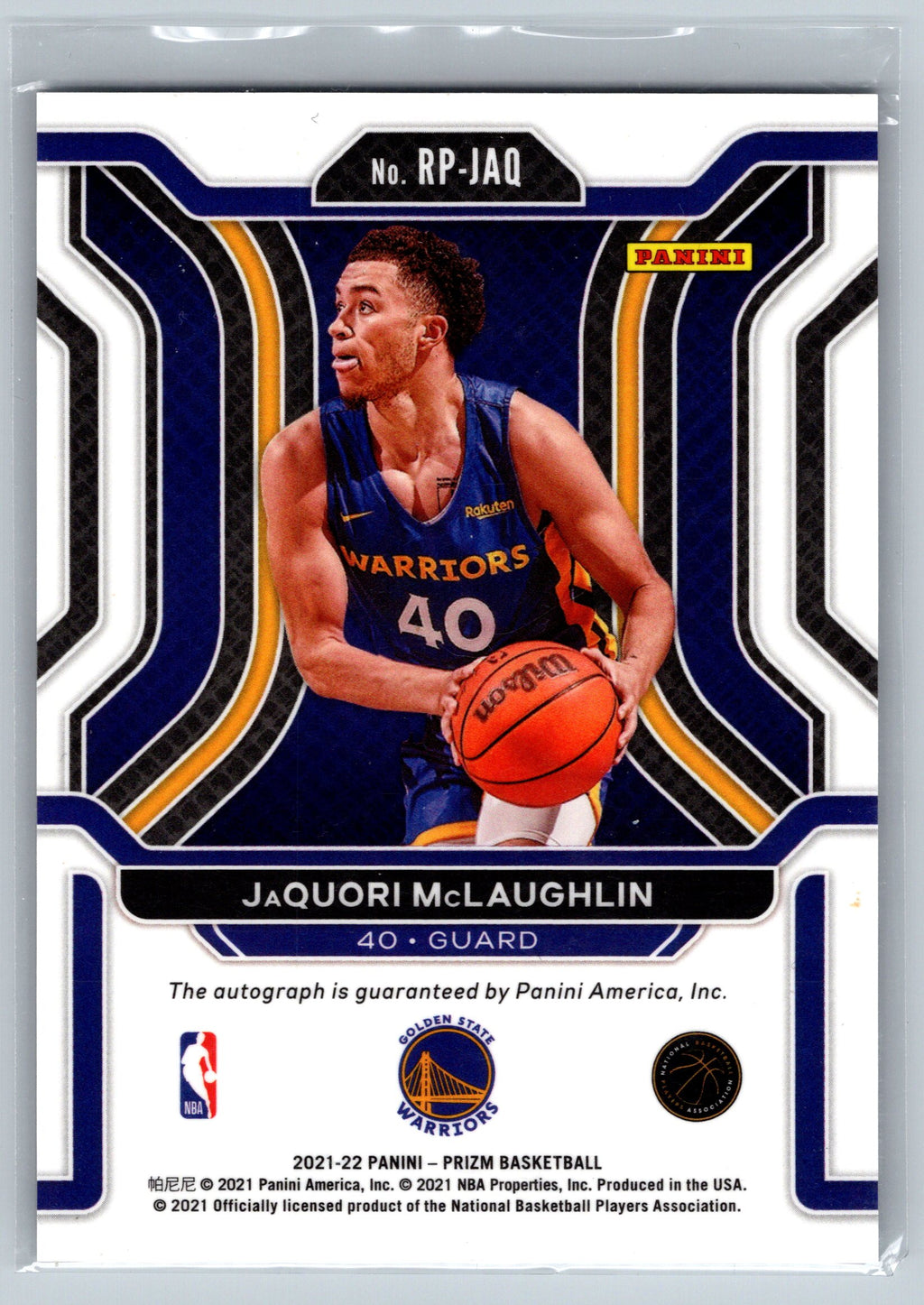 2021 Panini Prizm JaQuori McLaughlin Penmanship Rookie Autograph #RP-JAQ