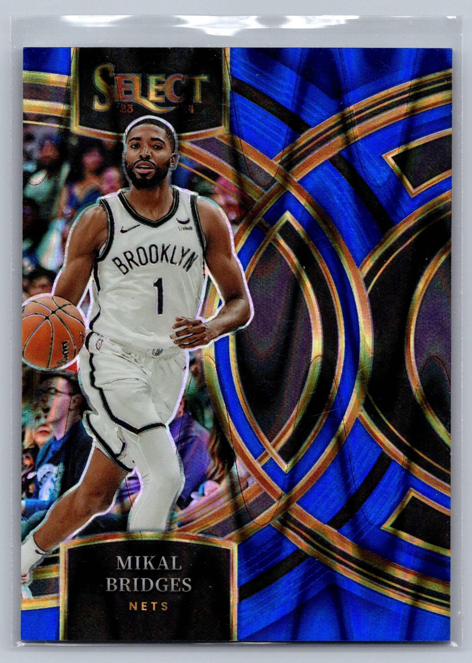 2023 Panini Select Mikal Bridges Blue Tectonic Premier Level /99 #167