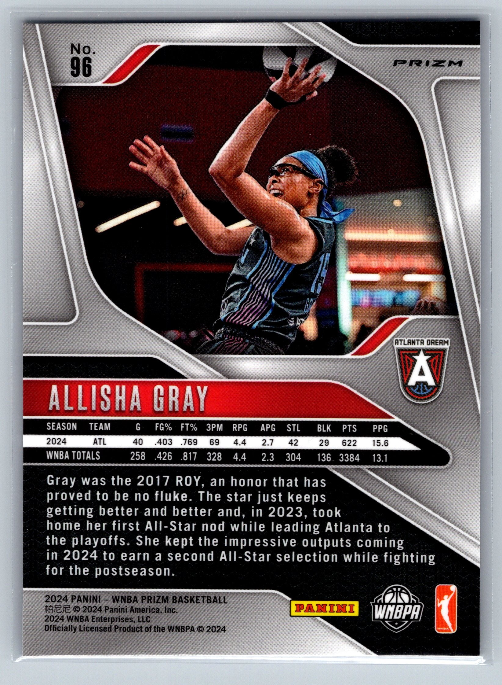 2024 Panini Prizm Allisha Gray Blue Velocity #96